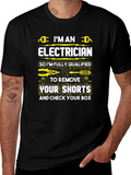 Electrician Humor T-Shirt: Shorts and Box