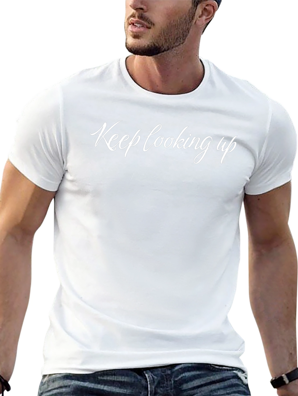Keep Looking Up Black T-Shirt
