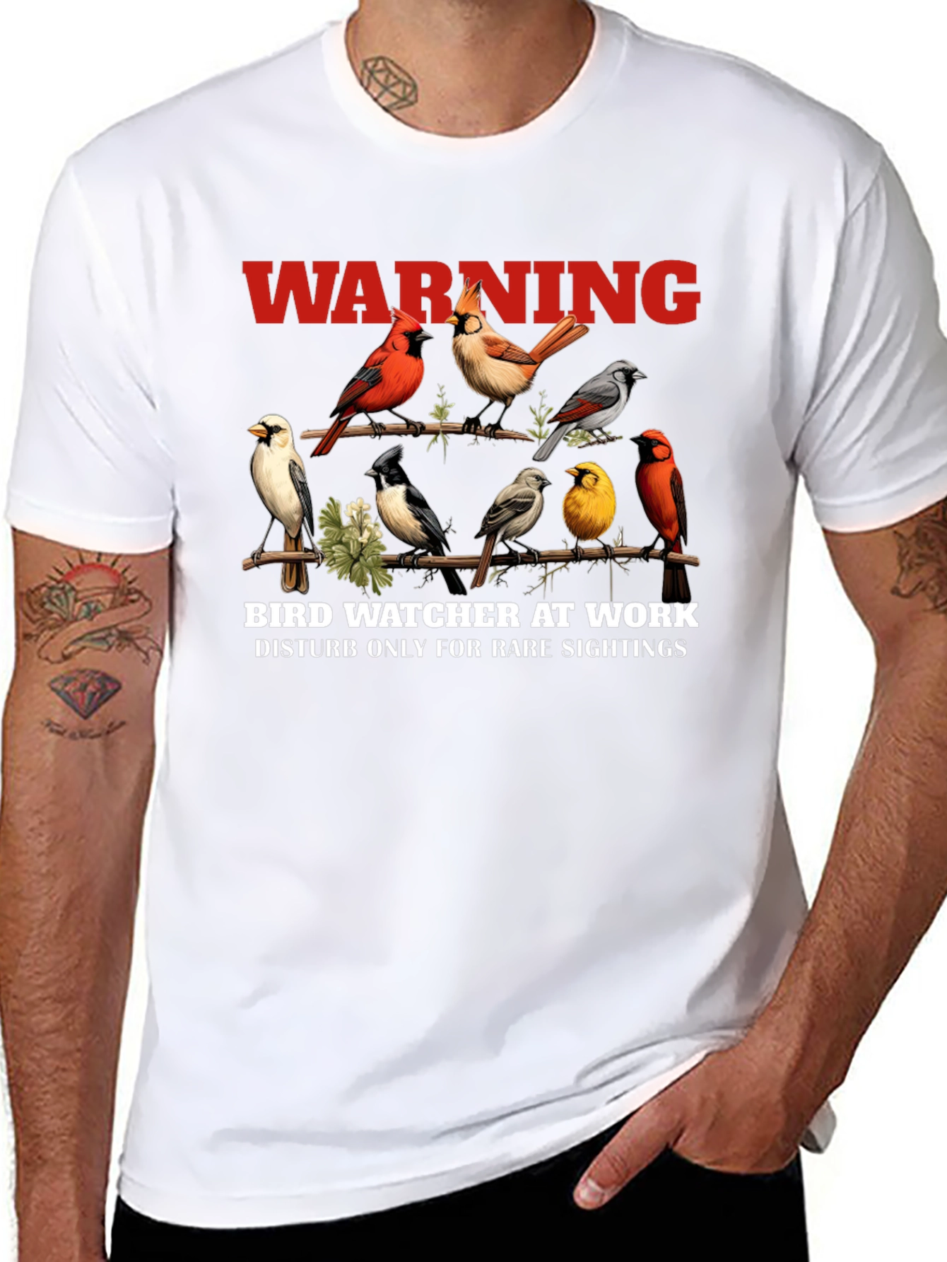 Bird Watcher T-Shirt - Unique Bird Design