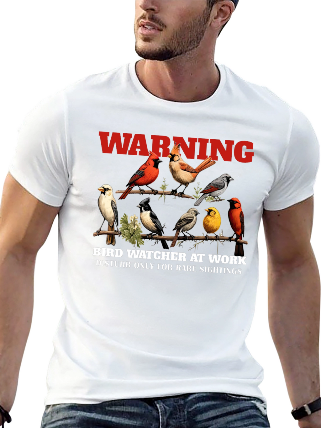 Bird Watcher T-Shirt - Unique Bird Design