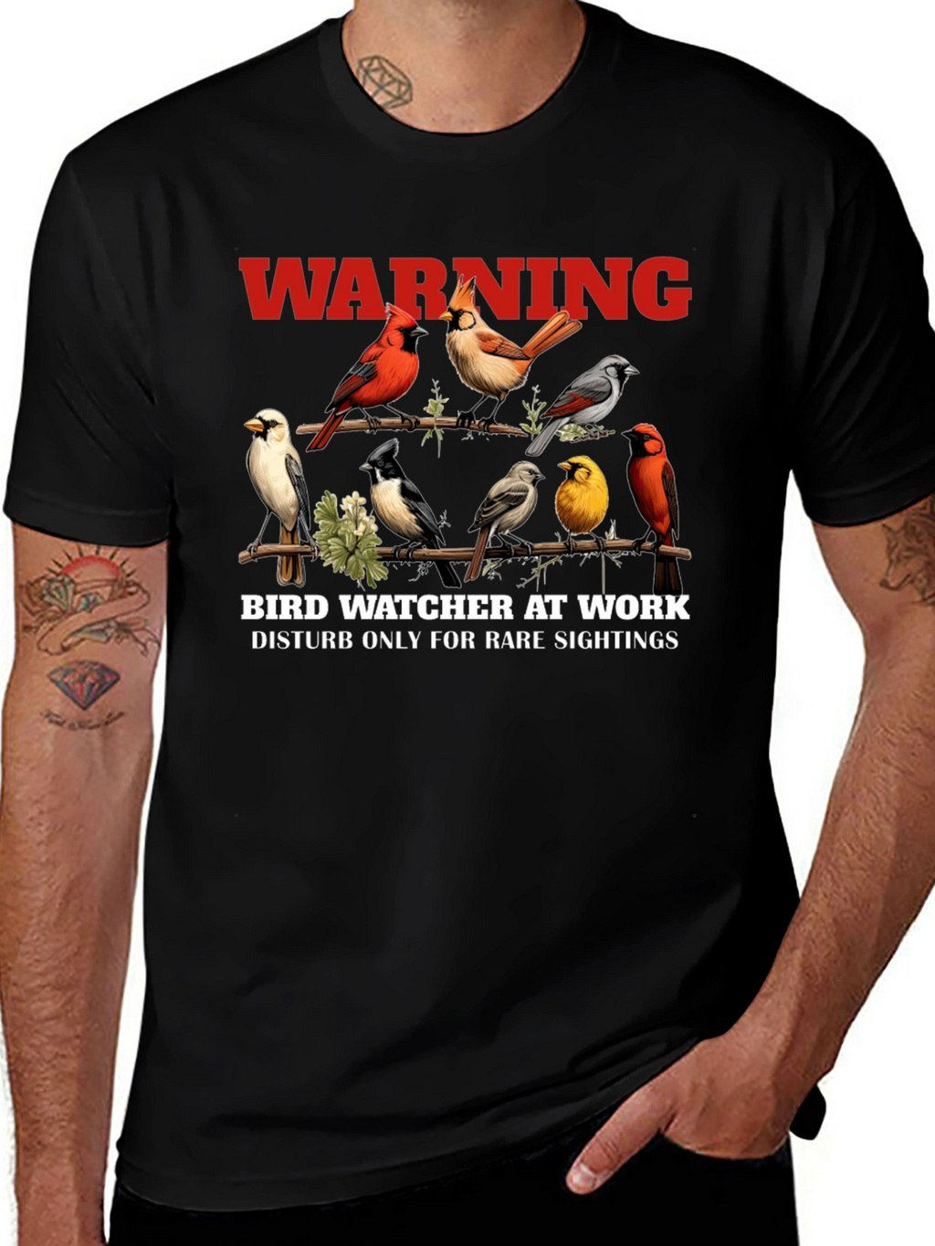 Bird Watcher T-Shirt - Unique Bird Design