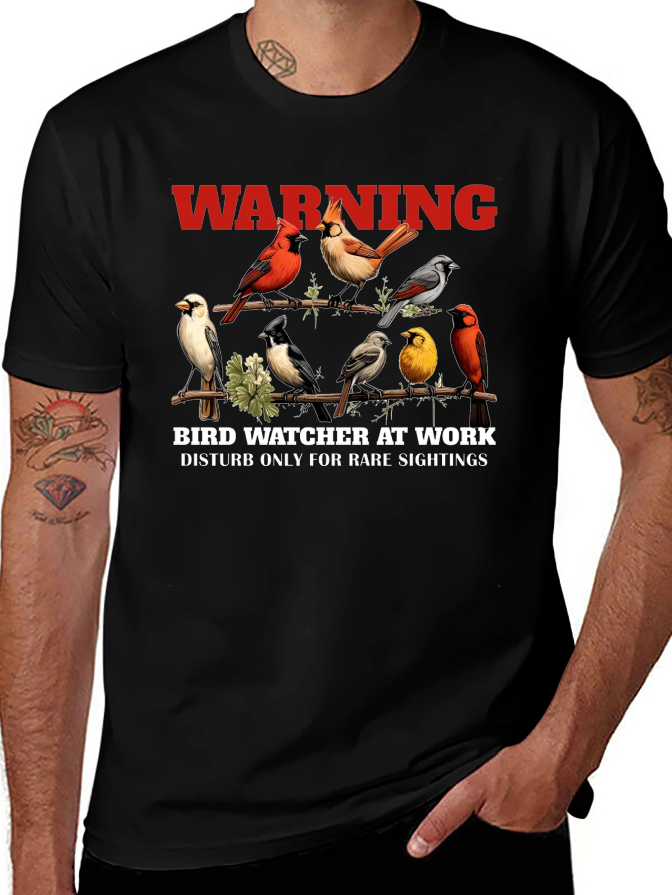 Bird Watcher T-Shirt - Unique Bird Design