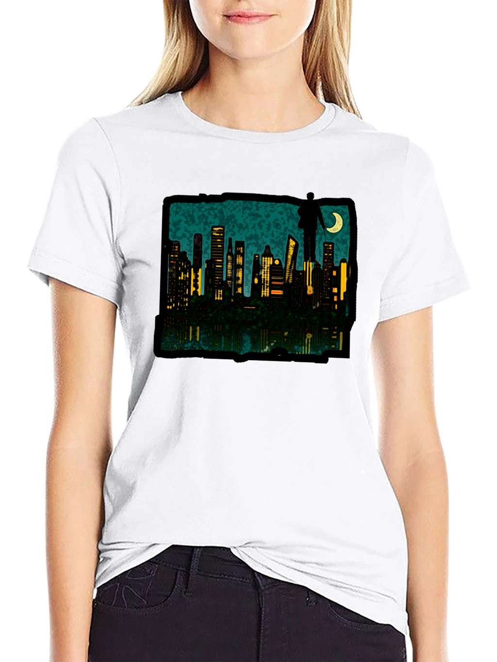 Cityscape Silhouette Graphic Tee