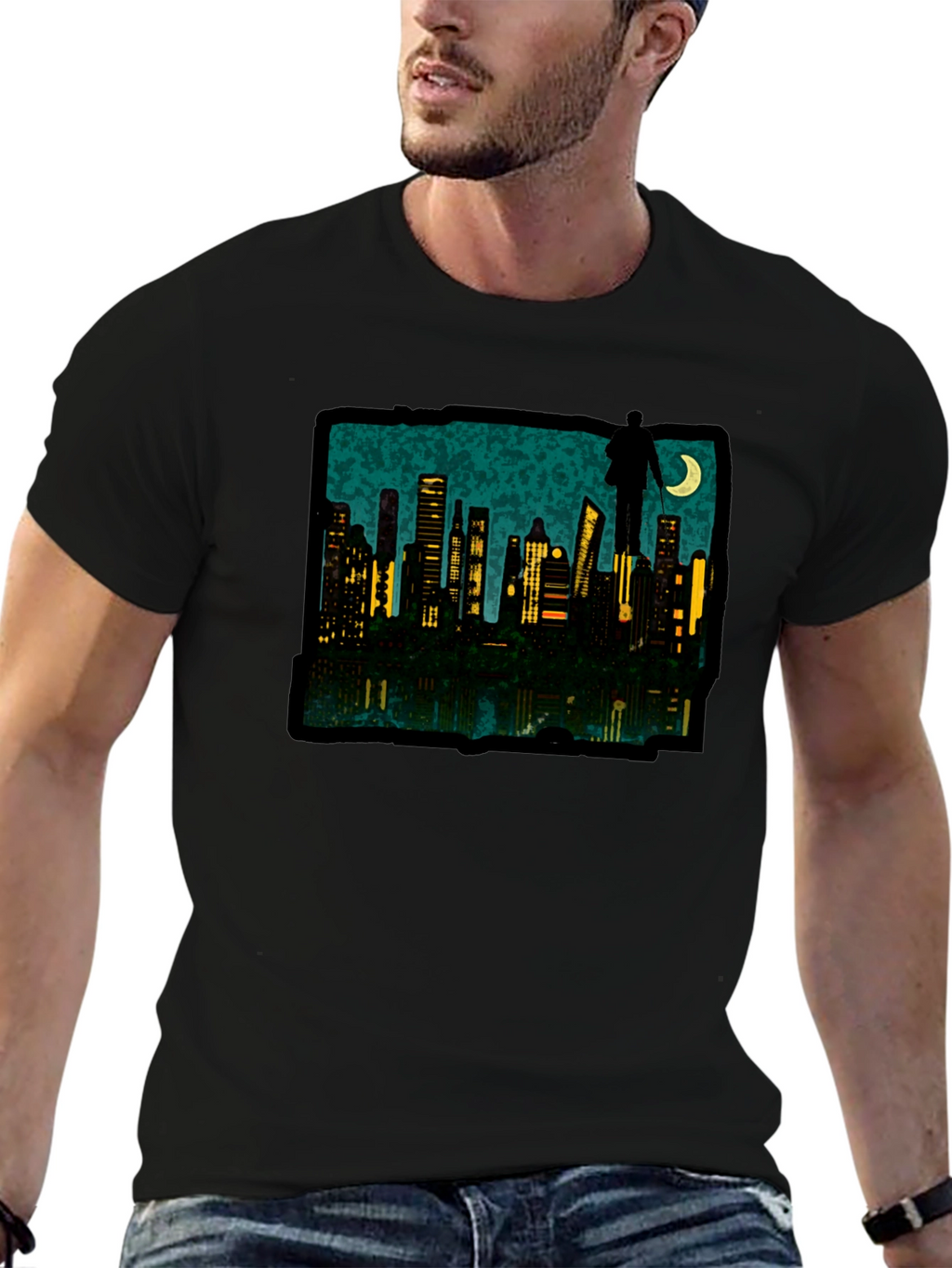 Cityscape Silhouette Graphic Tee