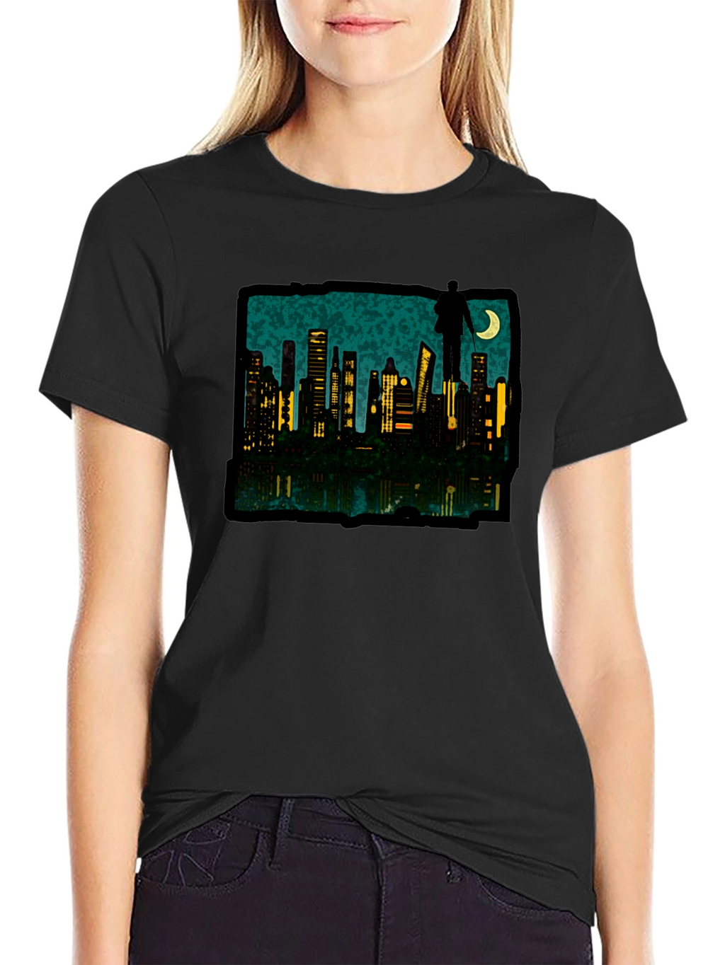 Cityscape Silhouette Graphic Tee