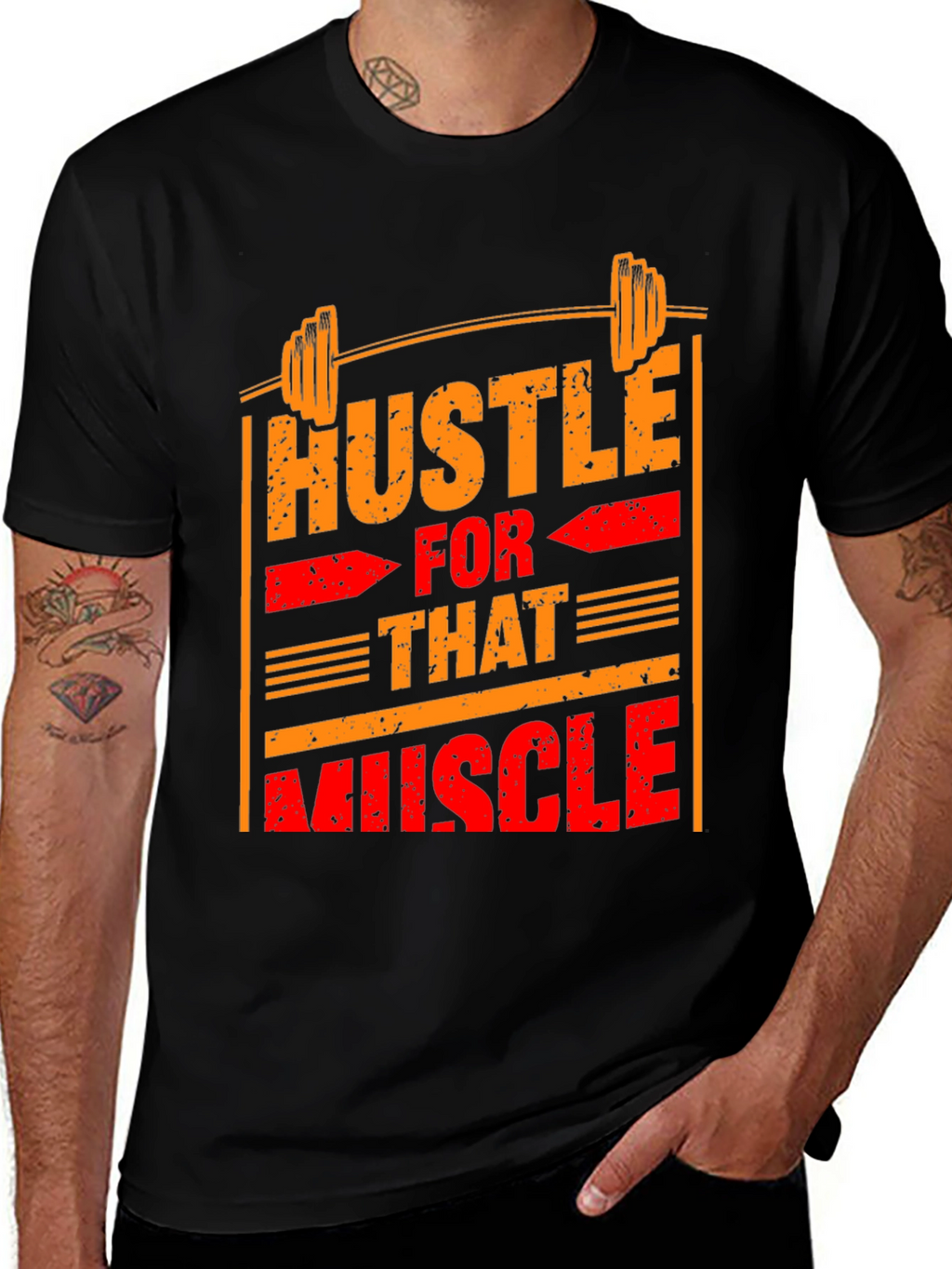 Hustle for That Muscle Graphic T-Shirt