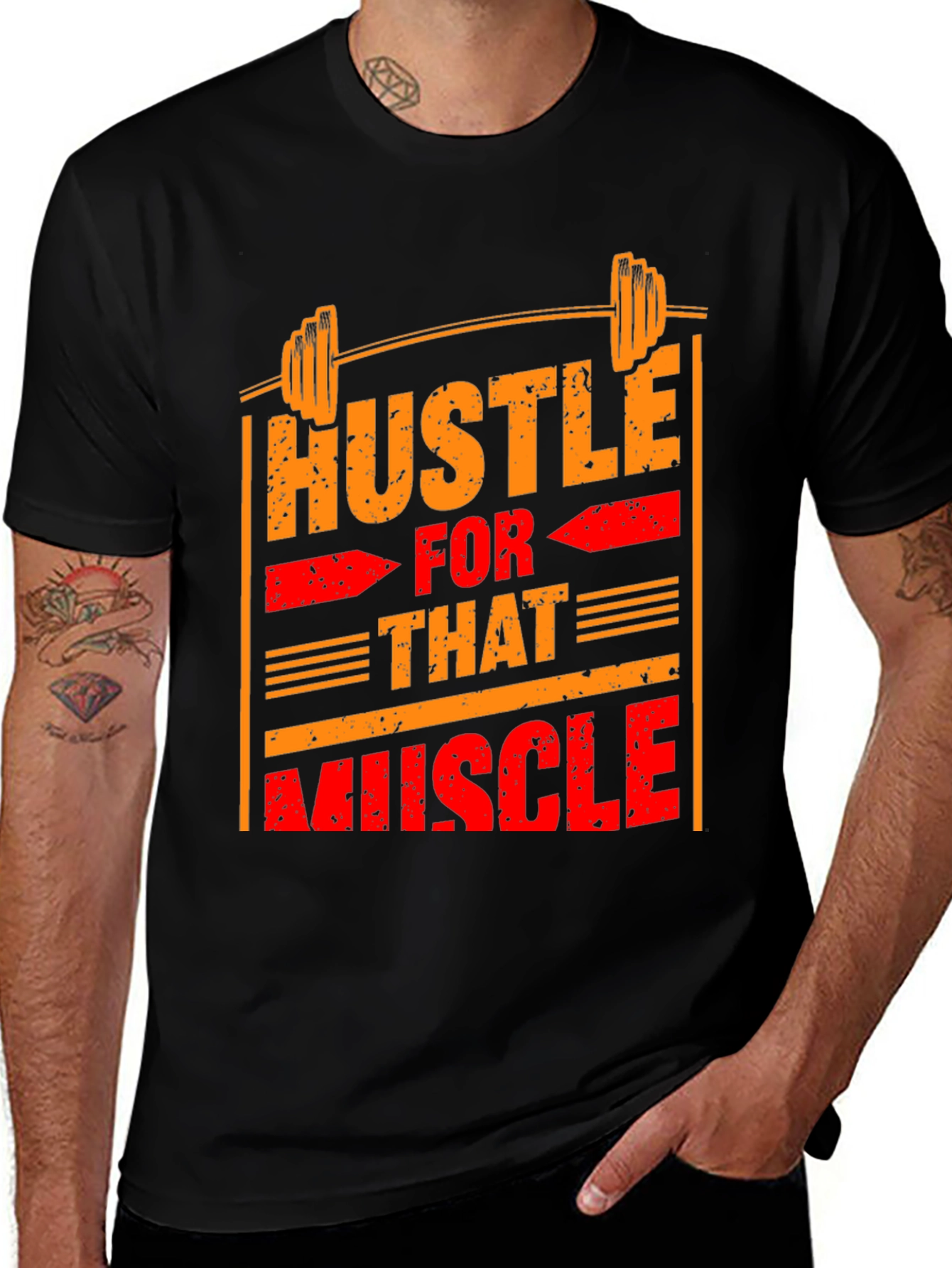 Hustle for That Muscle Graphic T-Shirt