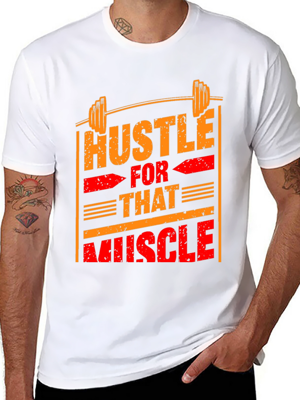 Hustle for That Muscle Graphic T-Shirt