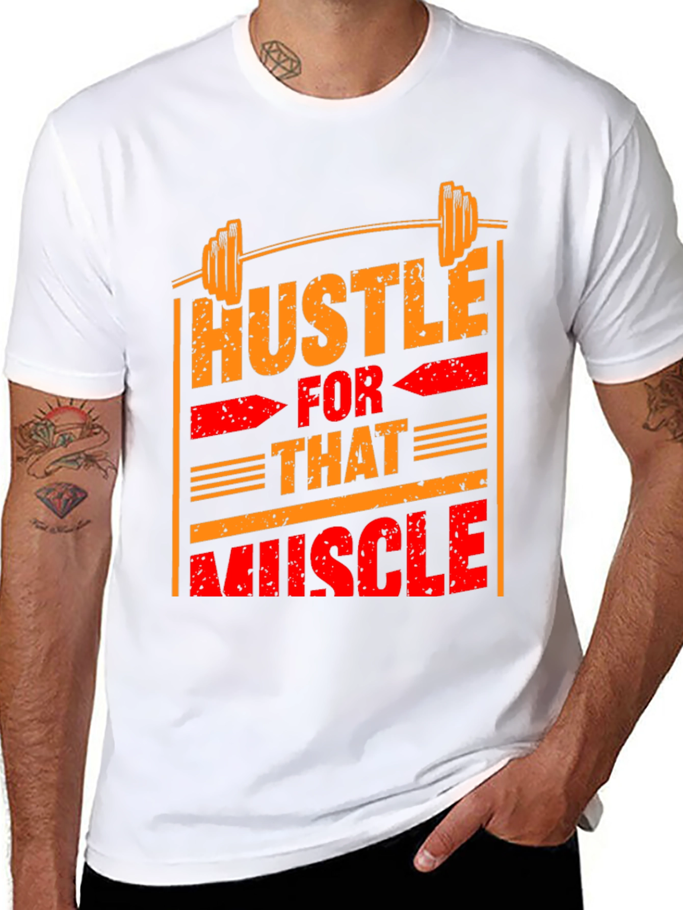 Hustle for That Muscle Graphic T-Shirt