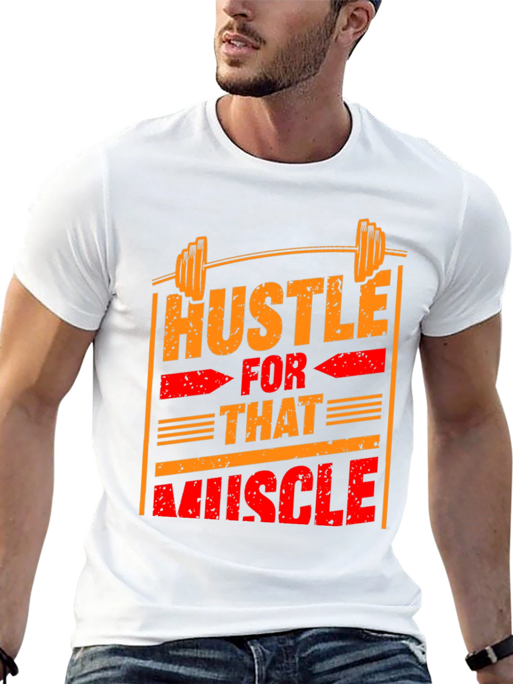 Hustle for That Muscle Graphic T-Shirt