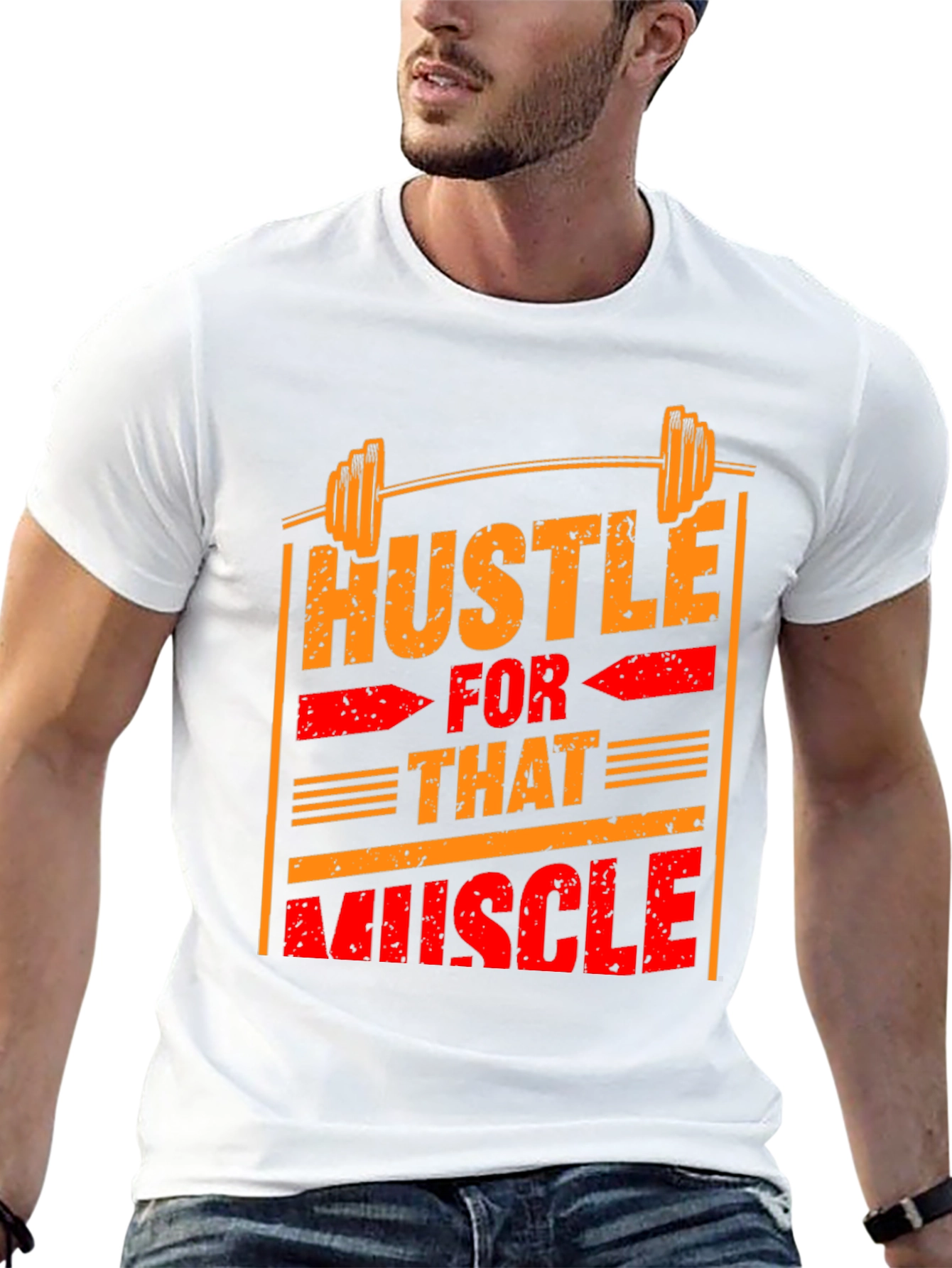 Hustle for That Muscle Graphic T-Shirt