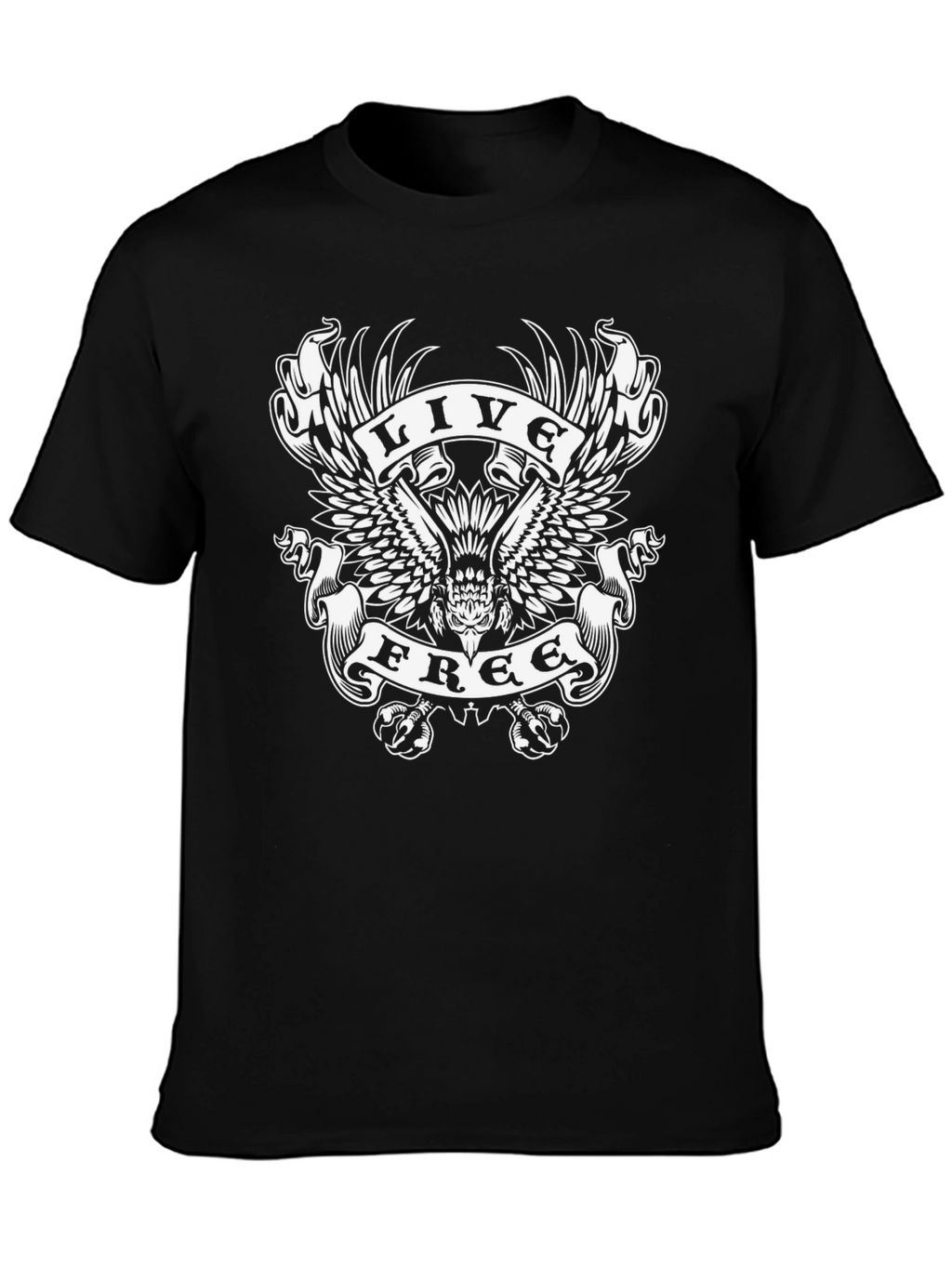 Live Free Graphic Tee - Mens Black T-Shirt