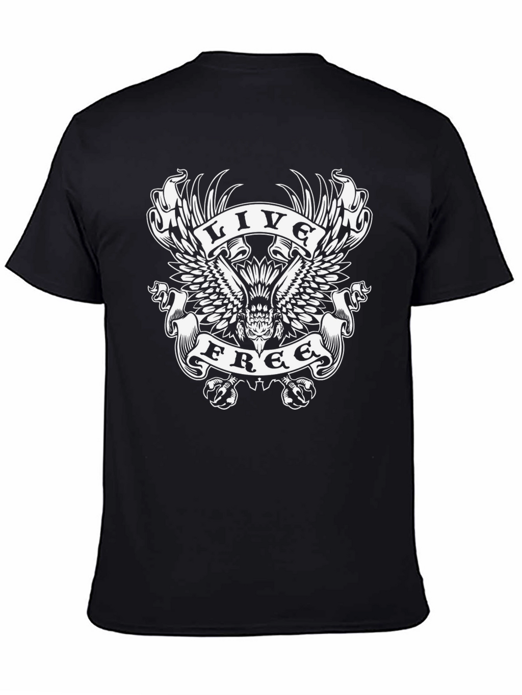 Live Free Graphic Tee - Mens Black T-Shirt