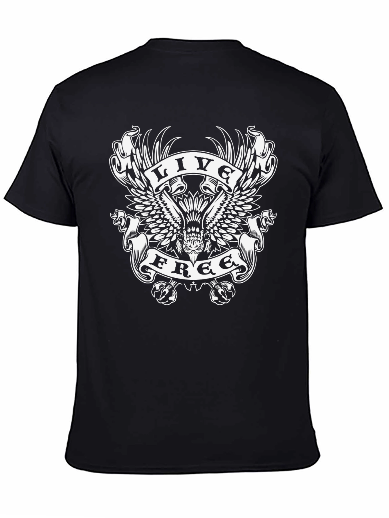 Live Free Graphic Tee - Mens Black T-Shirt