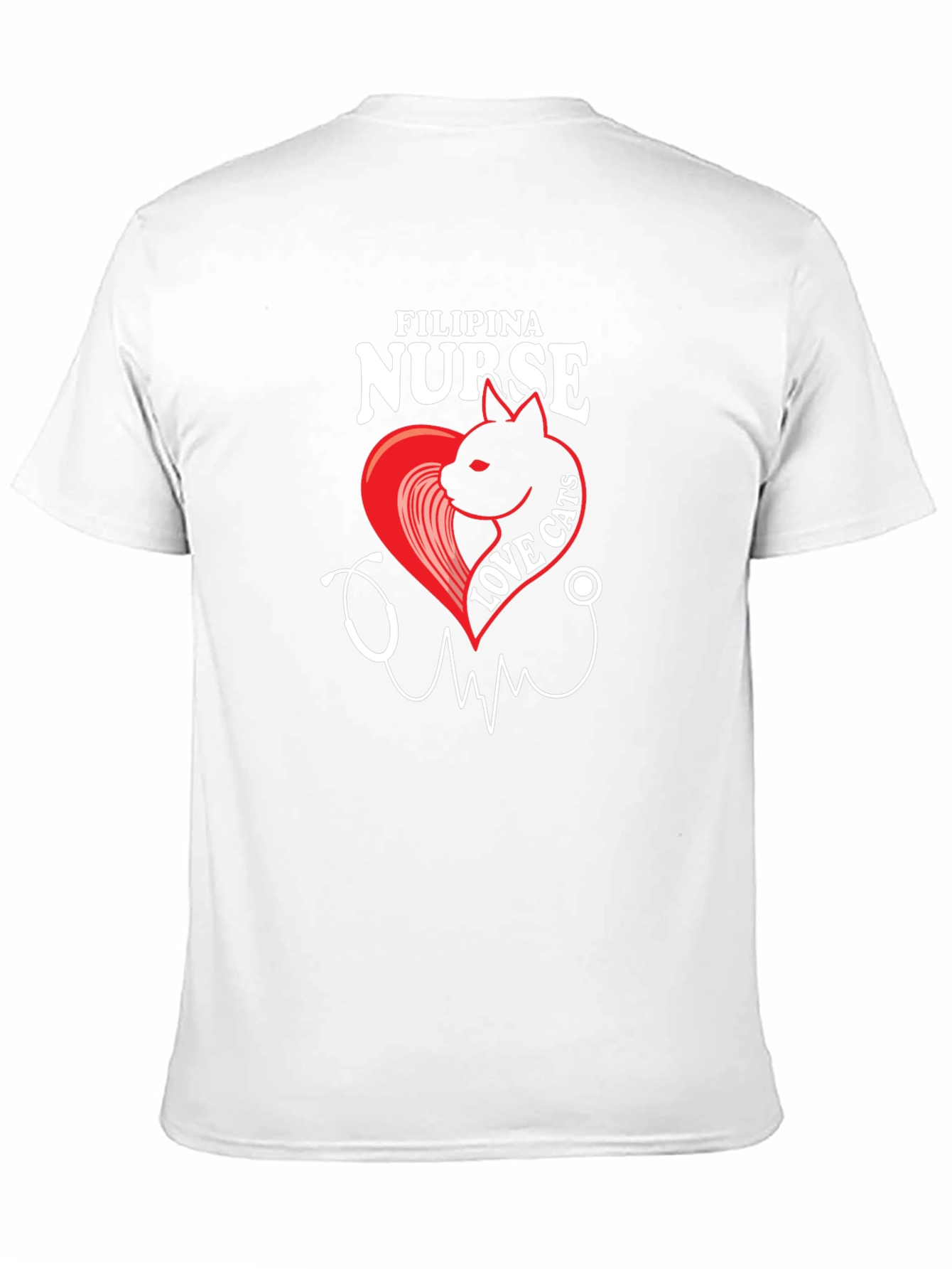 Filipina Nurse Love Cats Black T-Shirt