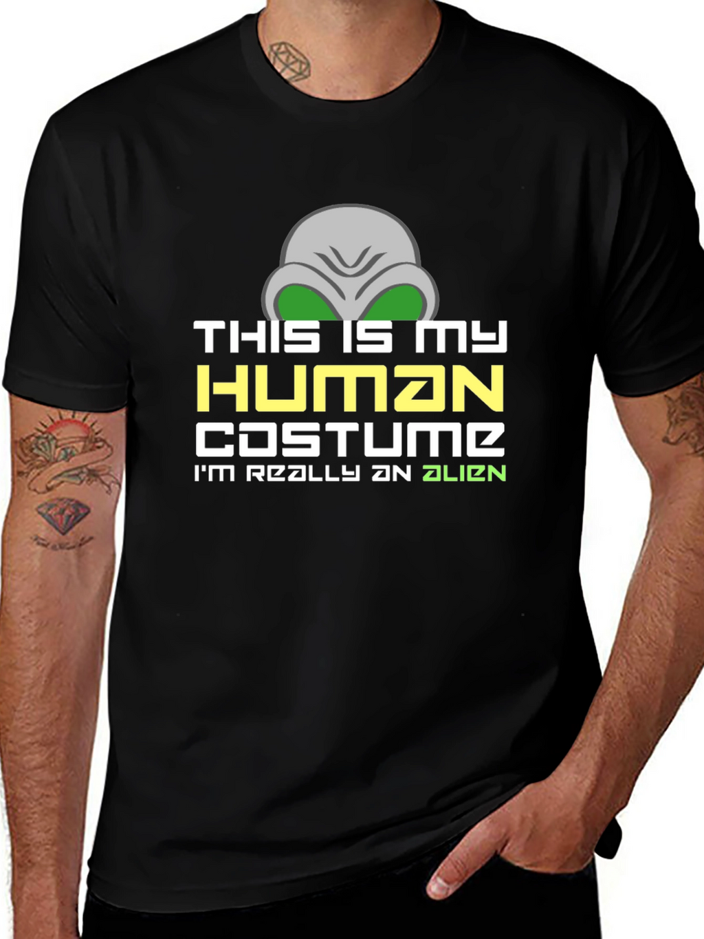 Alien Costume T-Shirt - Funny Halloween Tee