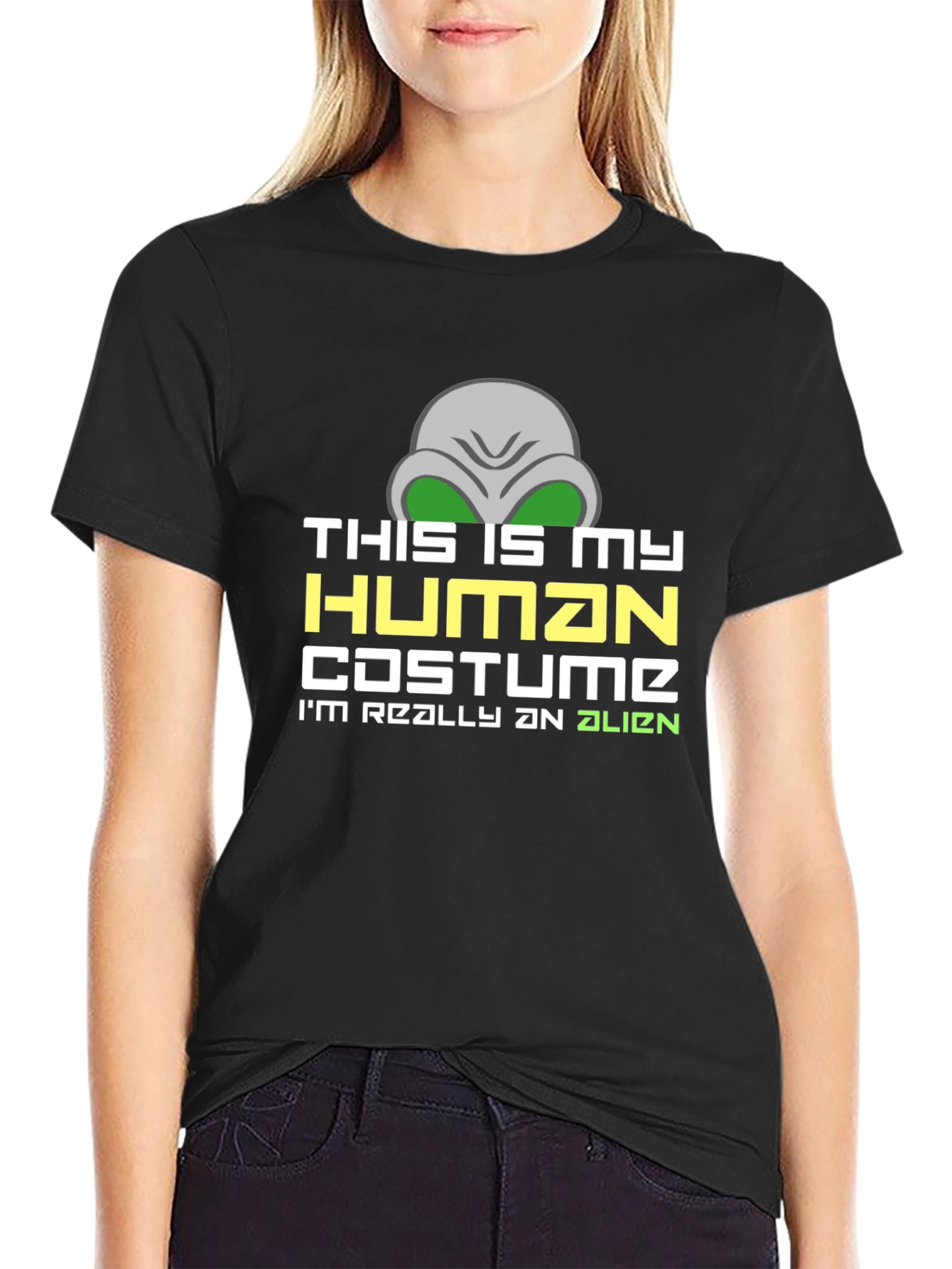 Alien Costume T-Shirt - Funny Halloween Tee