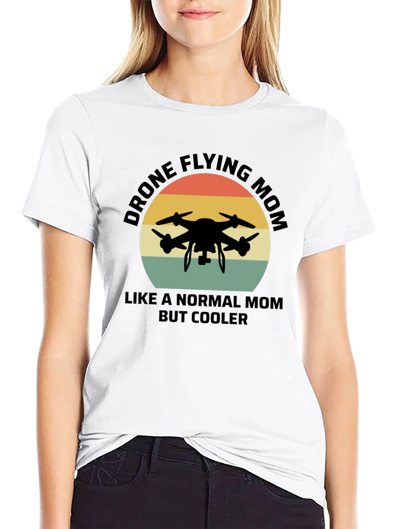 Drone Flying Mom T-Shirt - Cool Retro Style