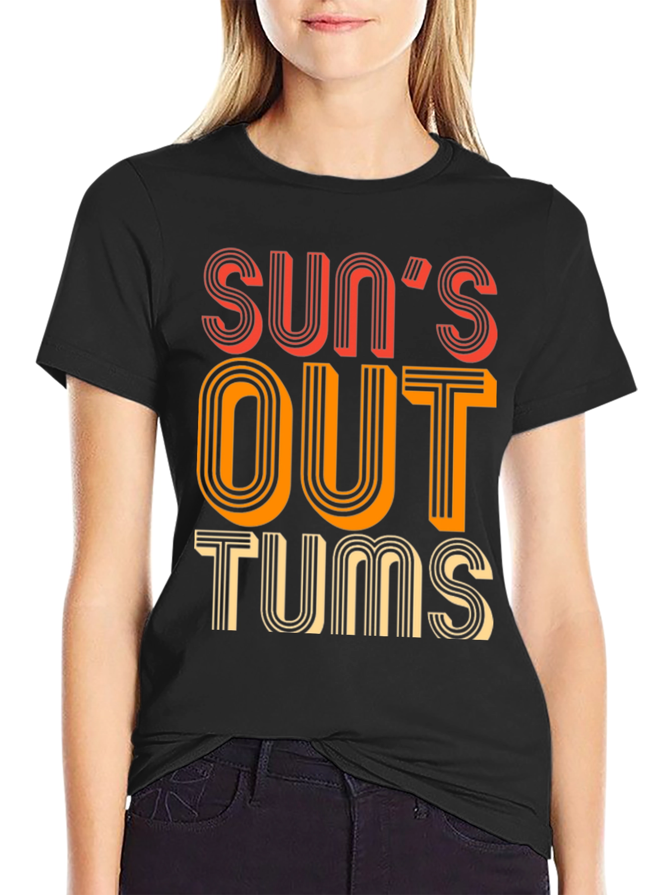 Suns Out Tums Out Graphic Tee - Fun Summer Apparel