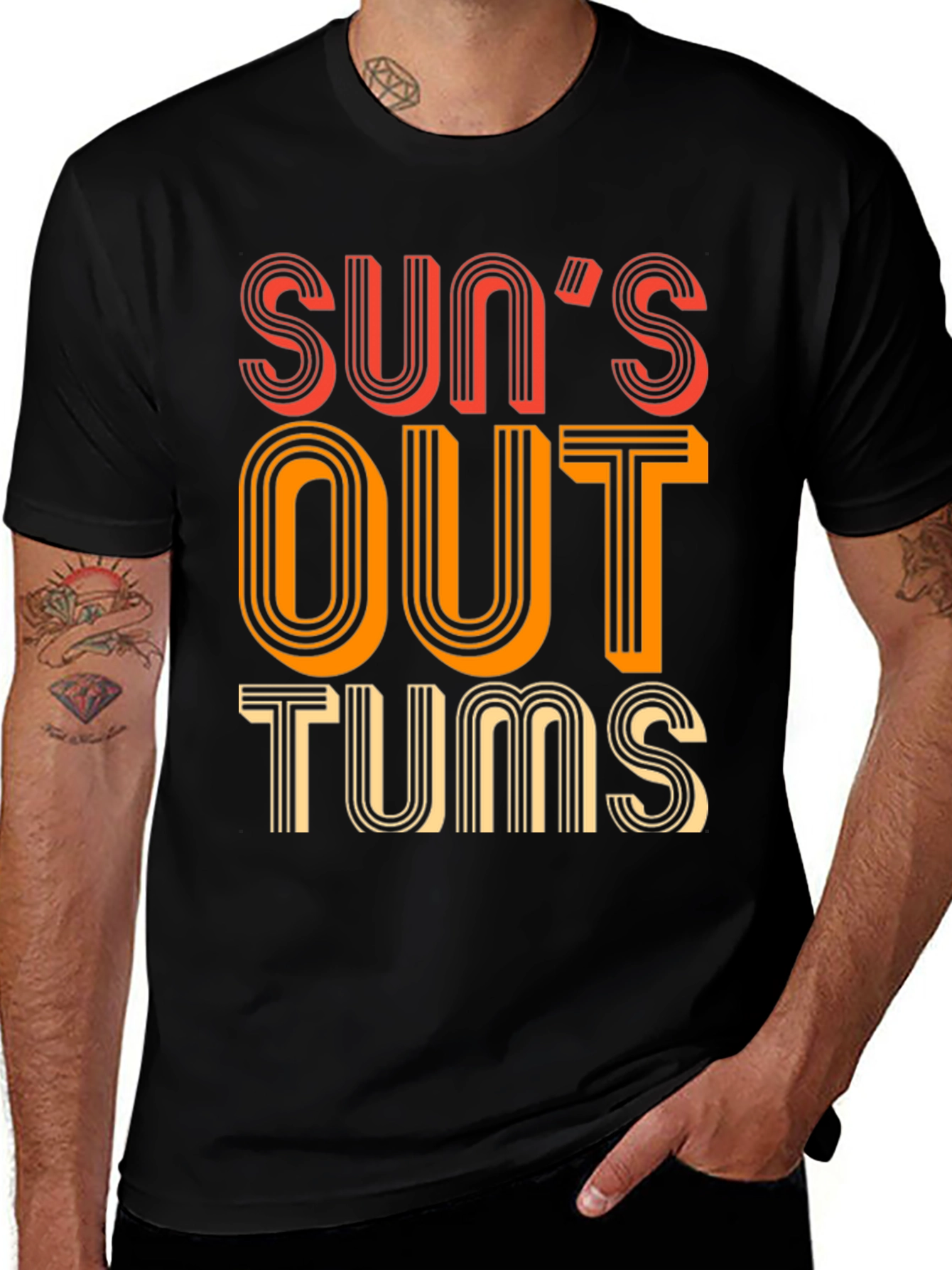 Suns Out Tums Out Graphic Tee - Fun Summer Apparel