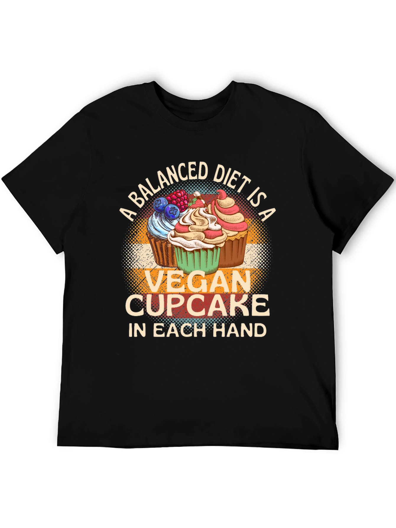 Vegan Cupcake Balanced Diet T-Shirt