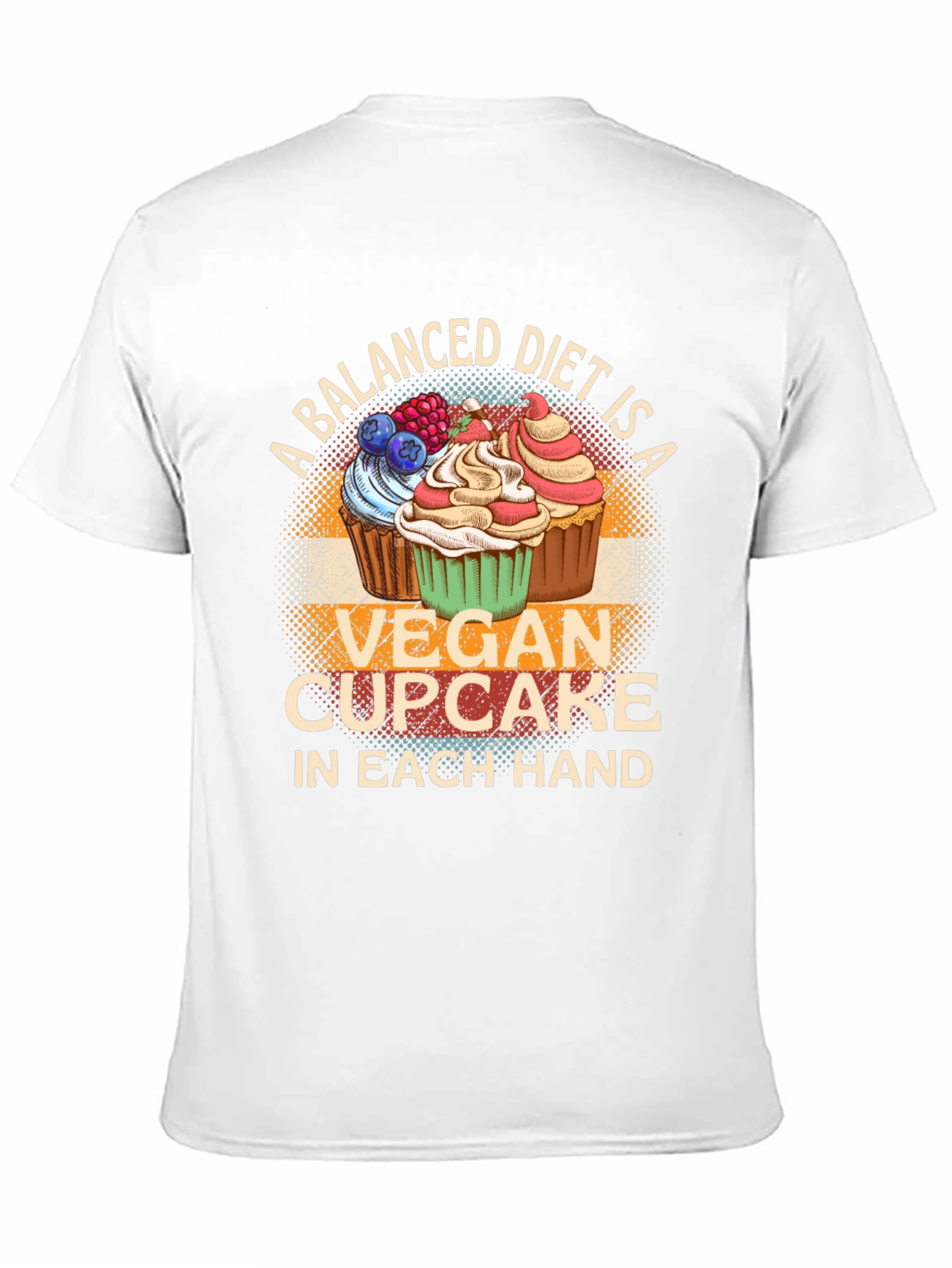 Vegan Cupcake Balanced Diet T-Shirt