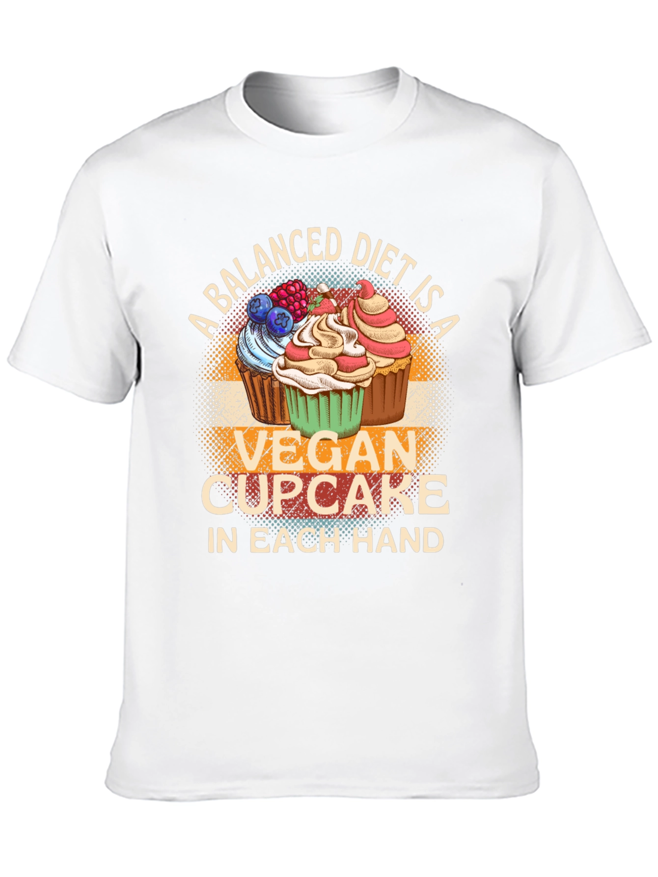 Vegan Cupcake Balanced Diet T-Shirt