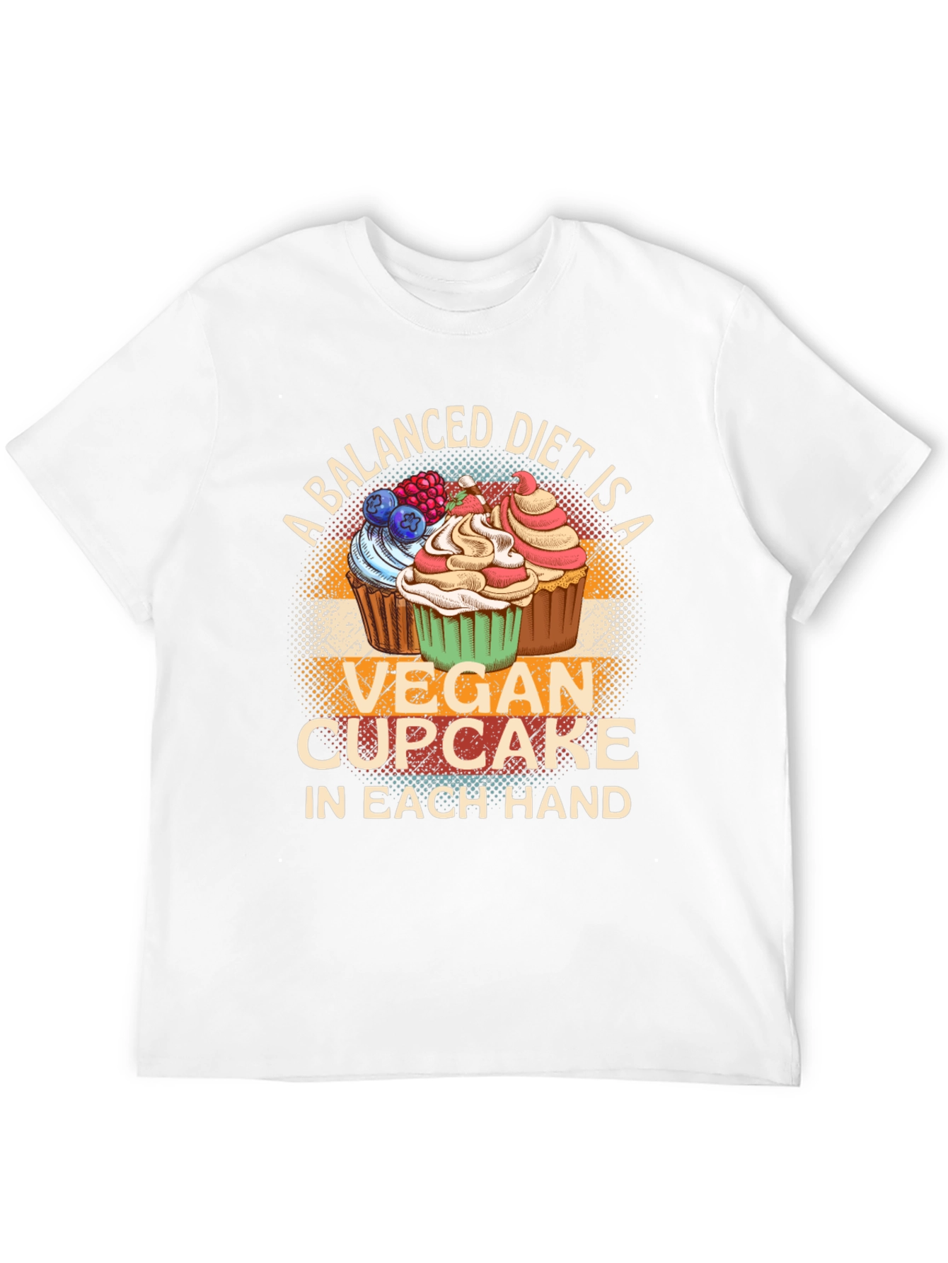Vegan Cupcake Balanced Diet T-Shirt