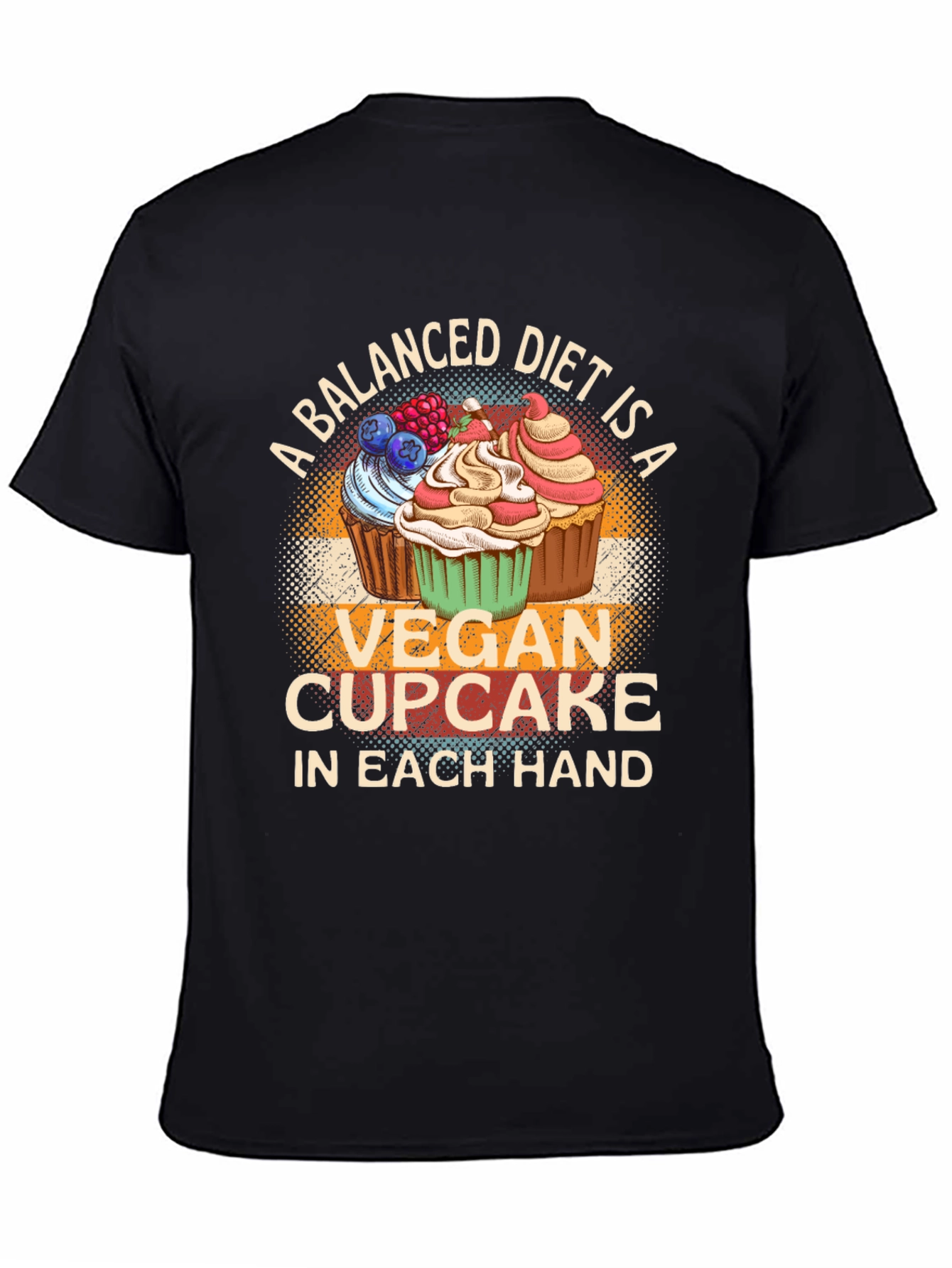 Vegan Cupcake Balanced Diet T-Shirt