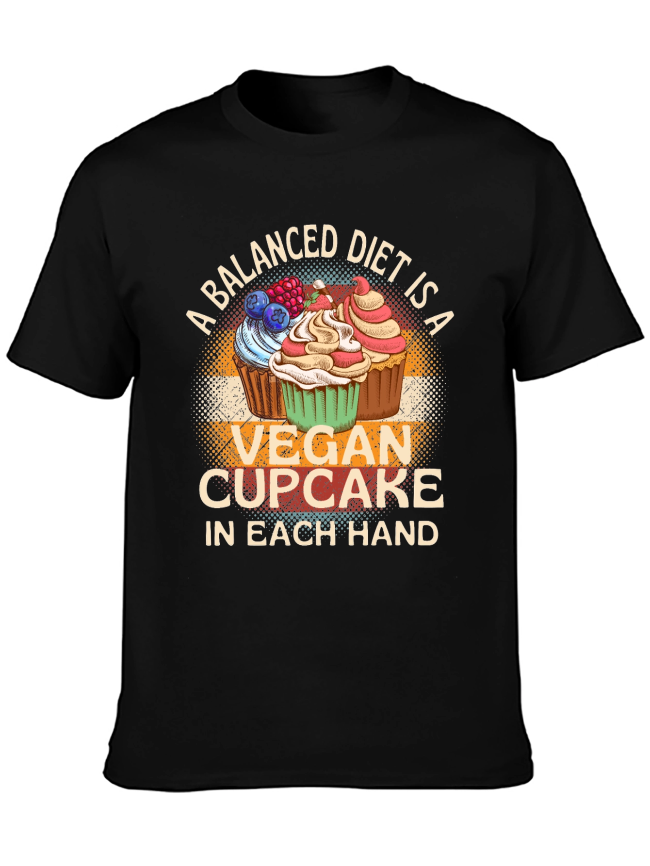 Vegan Cupcake Balanced Diet T-Shirt