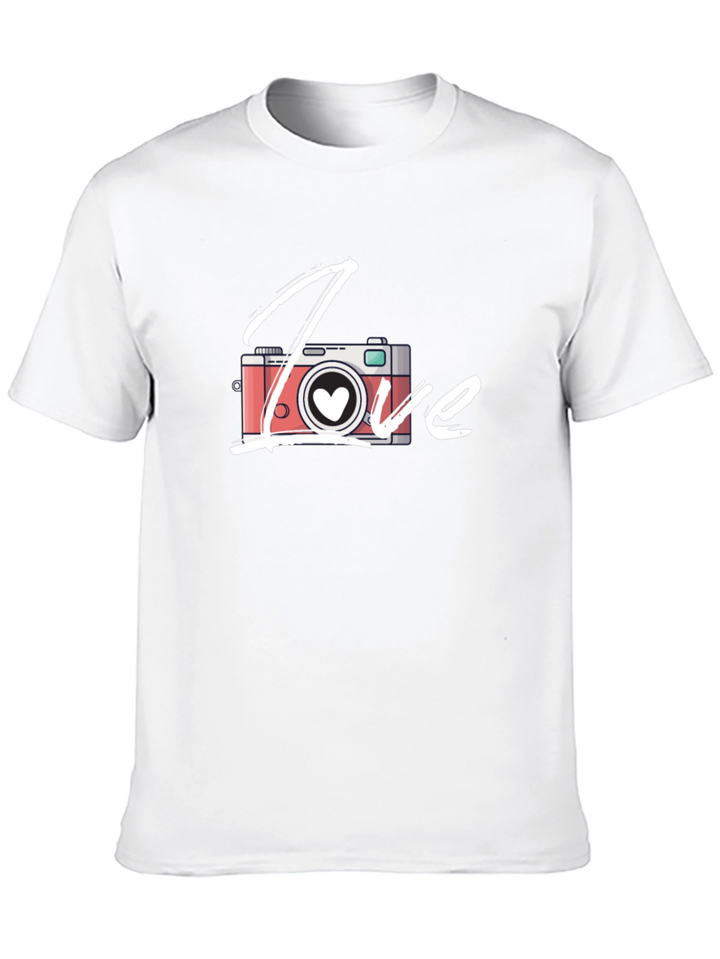 Love Camera T-Shirt - Black Cotton Graphic Tee