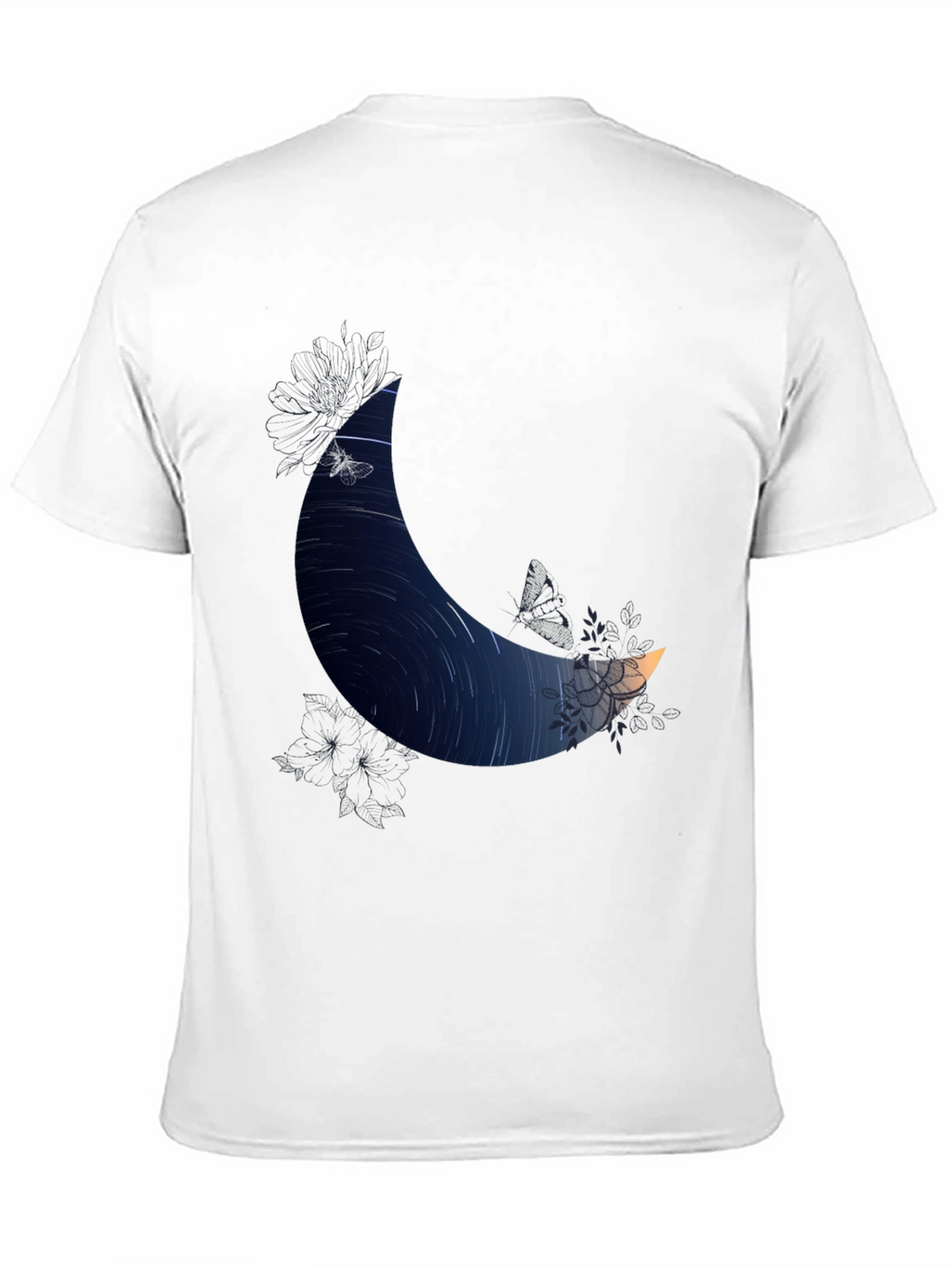 Crescent Moon Starry Night Graphic Tee