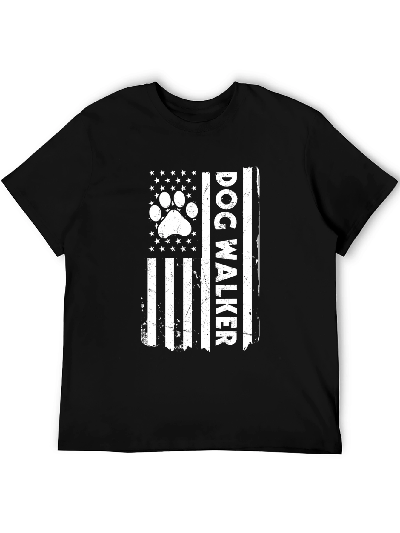 Dog Walker Flag Graphic Tee - USA Pride