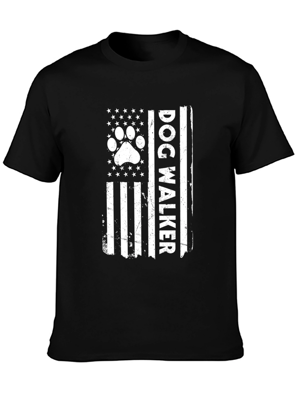 Dog Walker Flag Graphic Tee - USA Pride