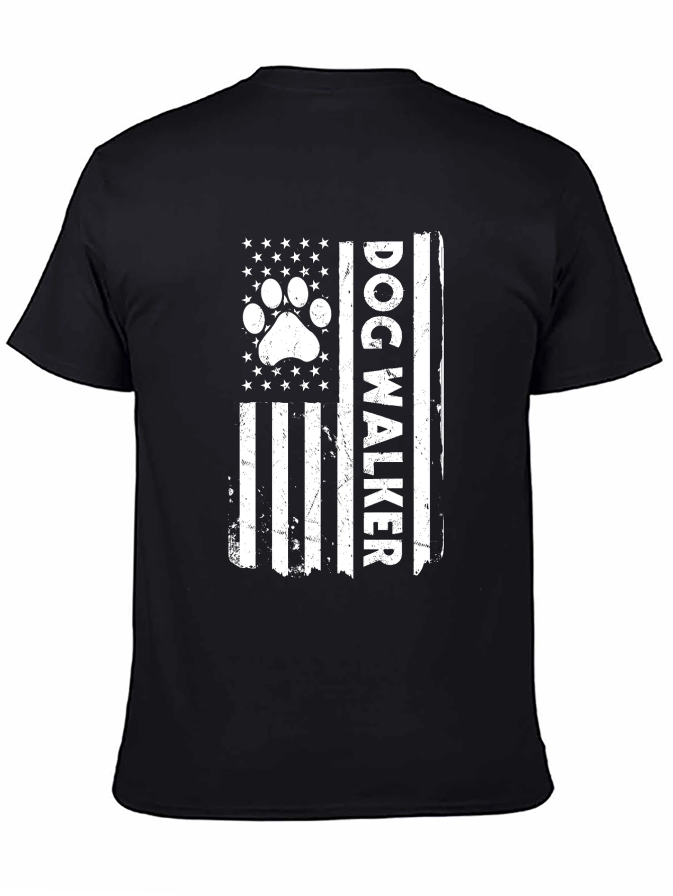 Dog Walker Flag Graphic Tee - USA Pride