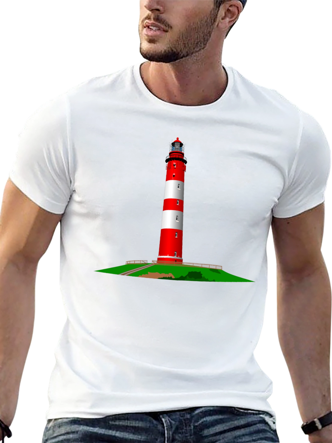 Lighthouse Graphic Tee - Nautical Style