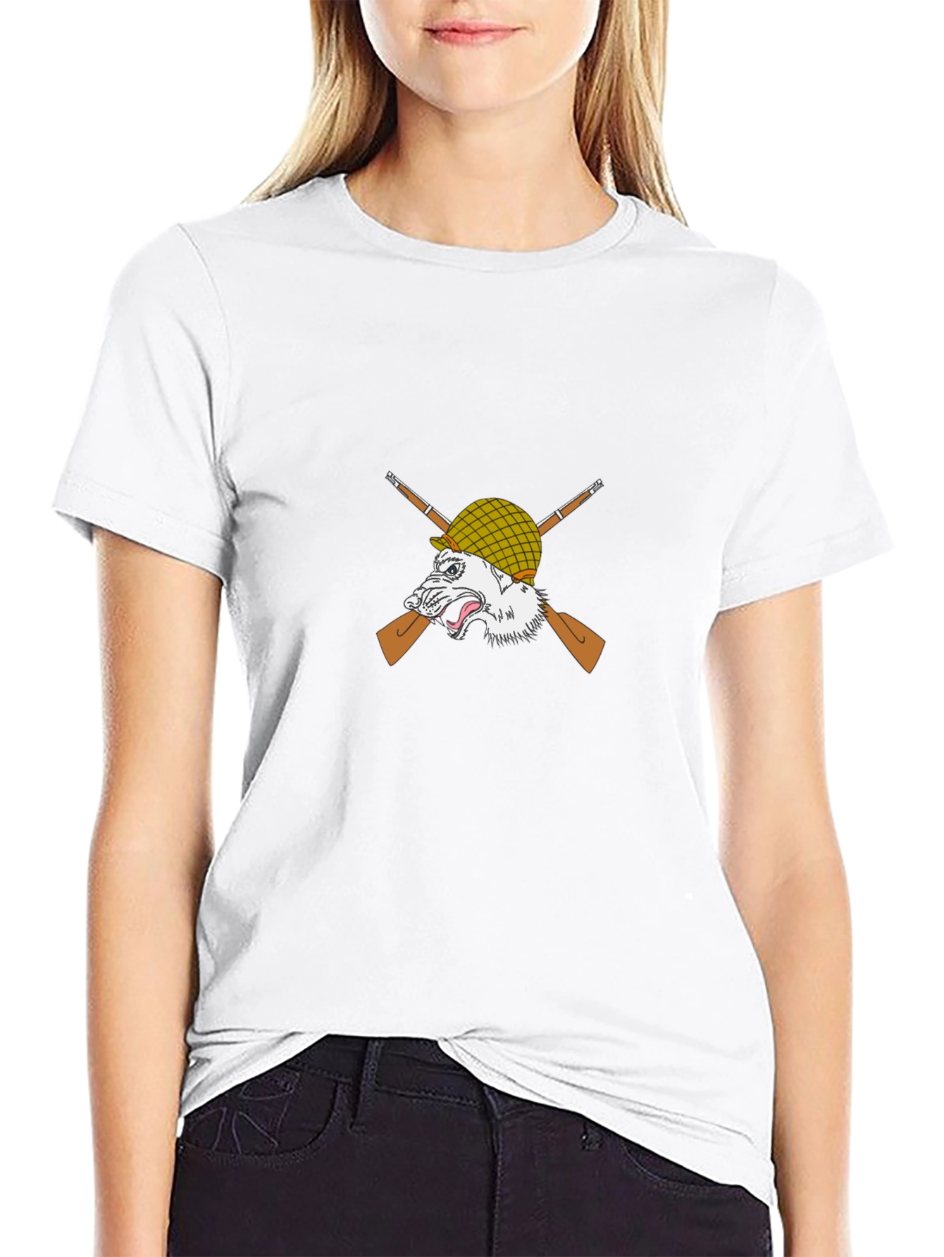Wolf Warrior Graphic Tee - Black Cotton T-Shirt