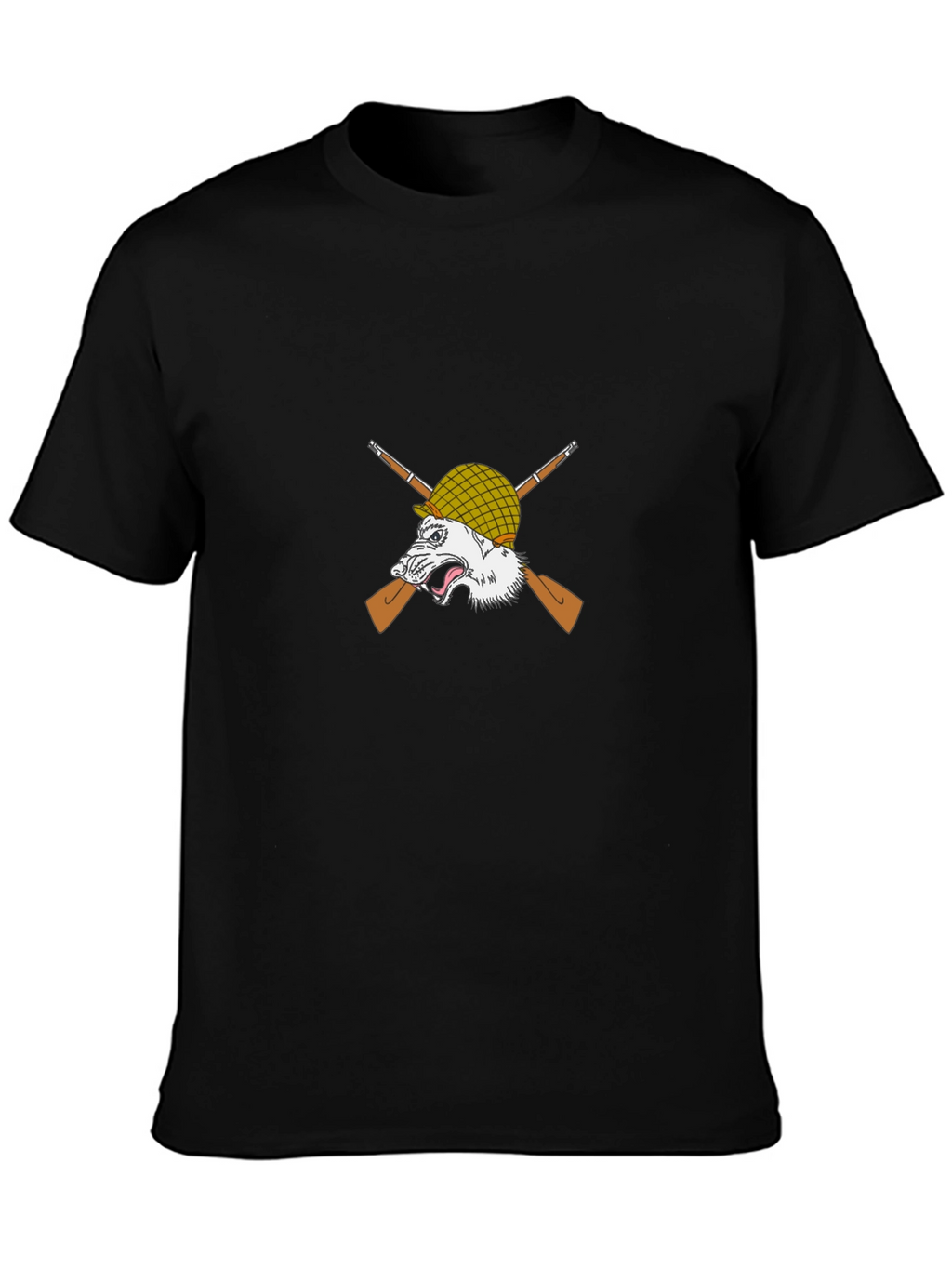 Wolf Warrior Graphic Tee - Black Cotton T-Shirt