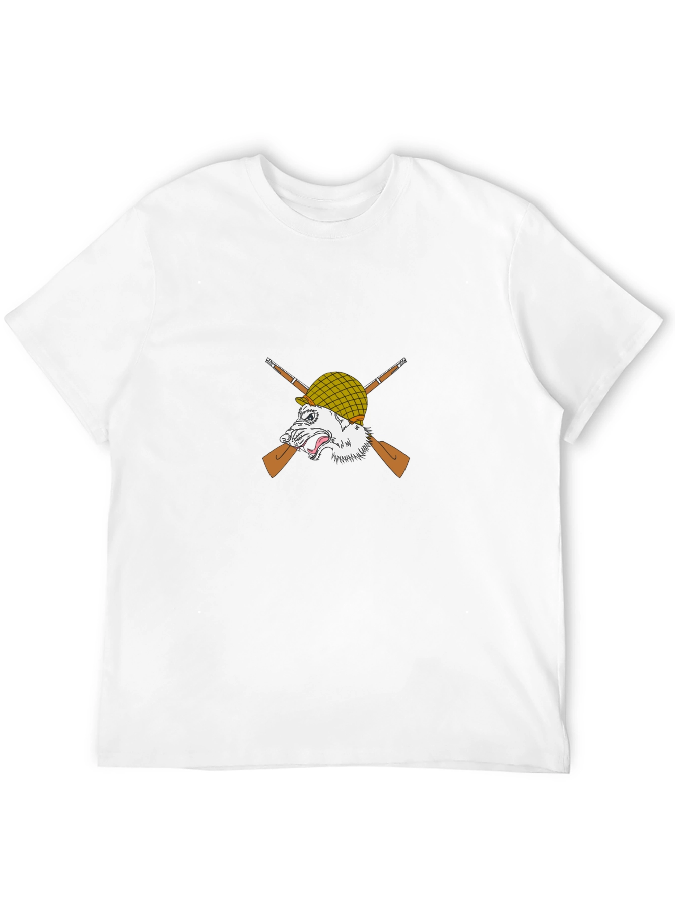 Wolf Warrior Graphic Tee - Black Cotton T-Shirt