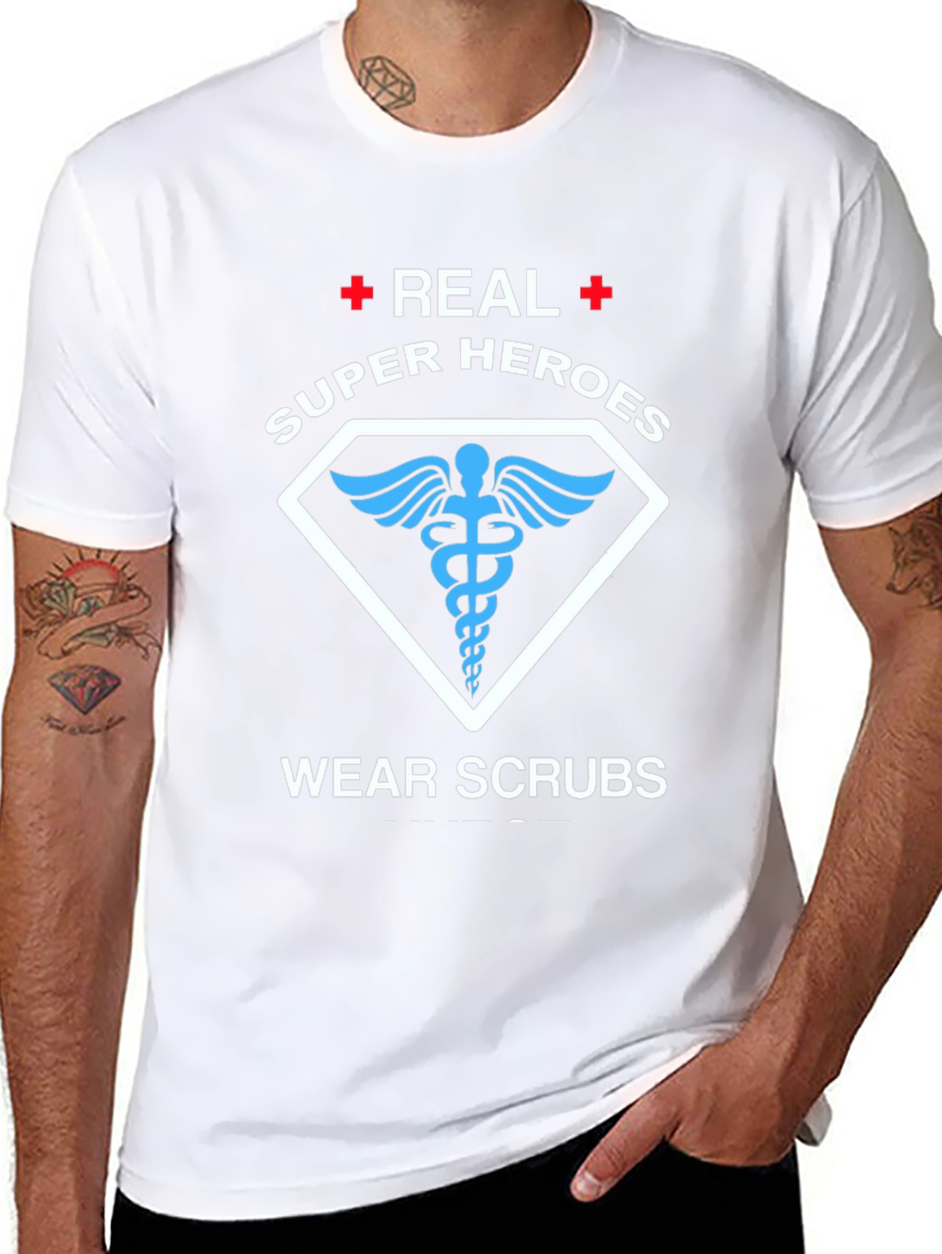 Real Super Heroes Wear Scrubs T-Shirt