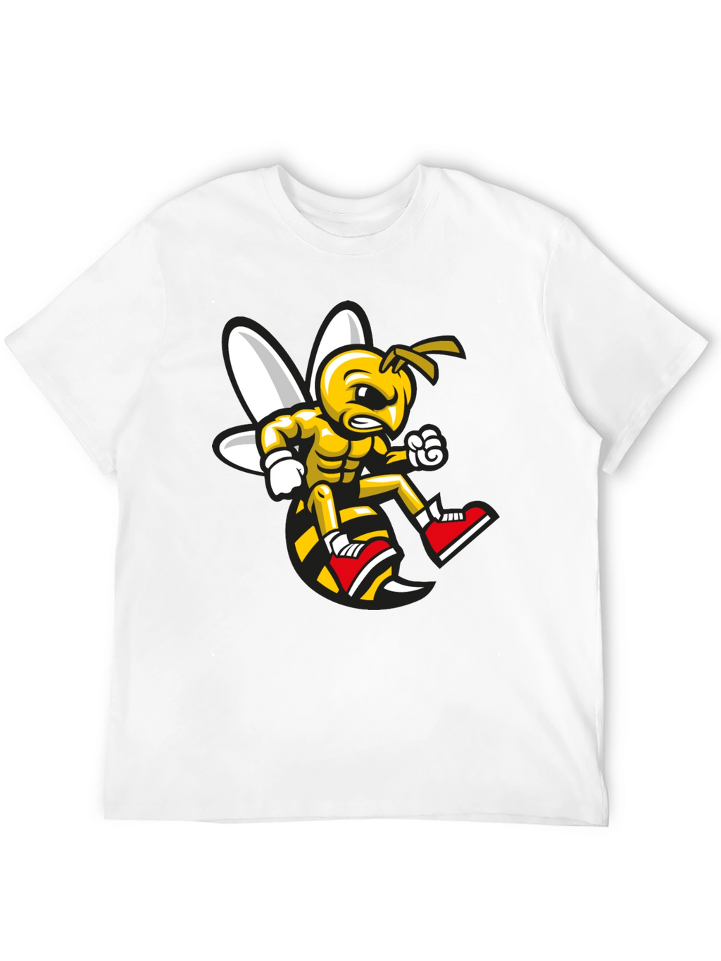 Angry Bee Graphic Tee - Black Cotton Shirt