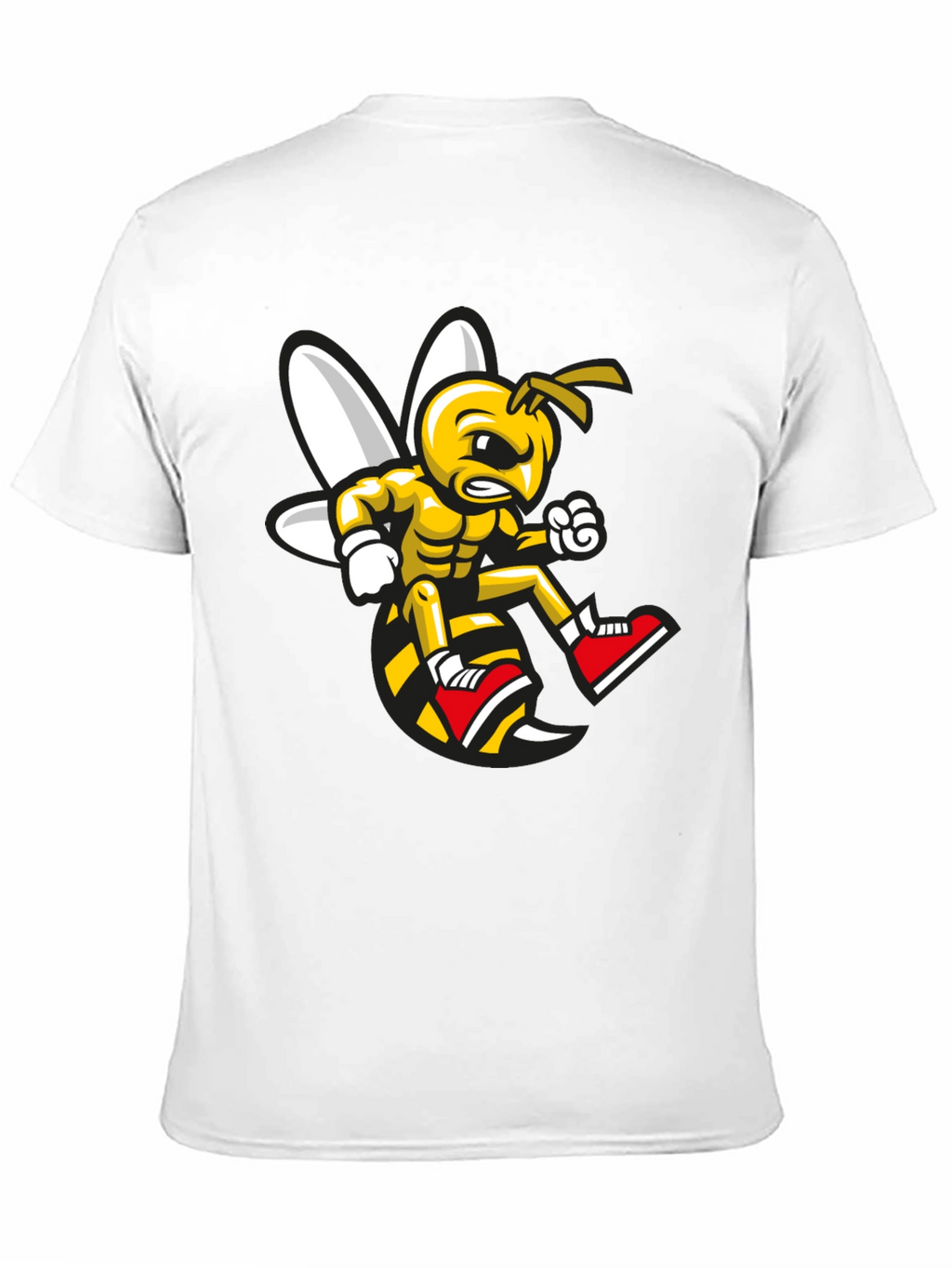Angry Bee Graphic Tee - Black Cotton Shirt