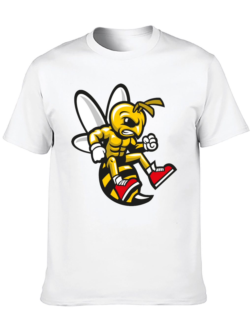 Angry Bee Graphic Tee - Black Cotton Shirt