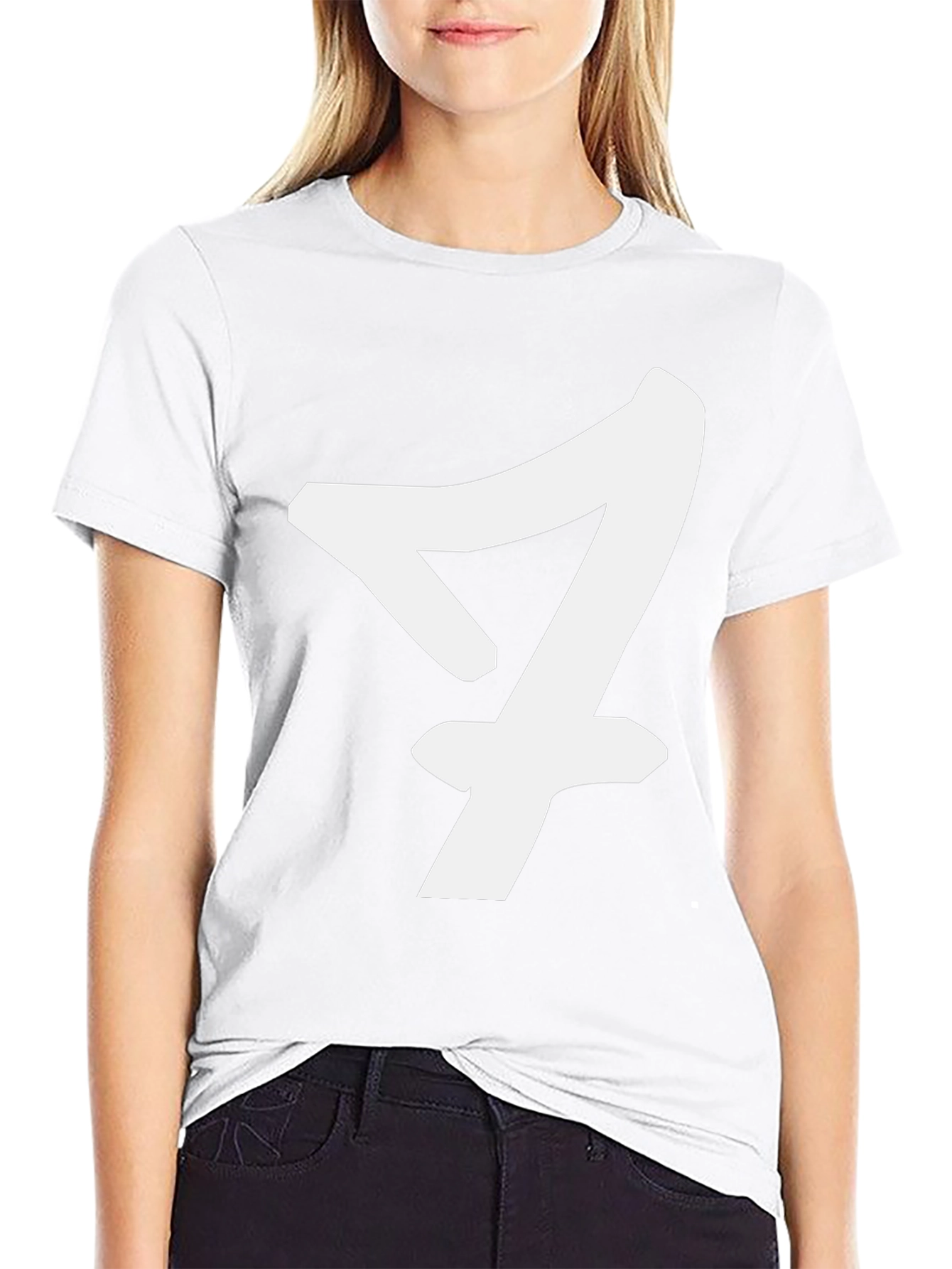 Bold Number Seven Graphic Tee - Black Cotton