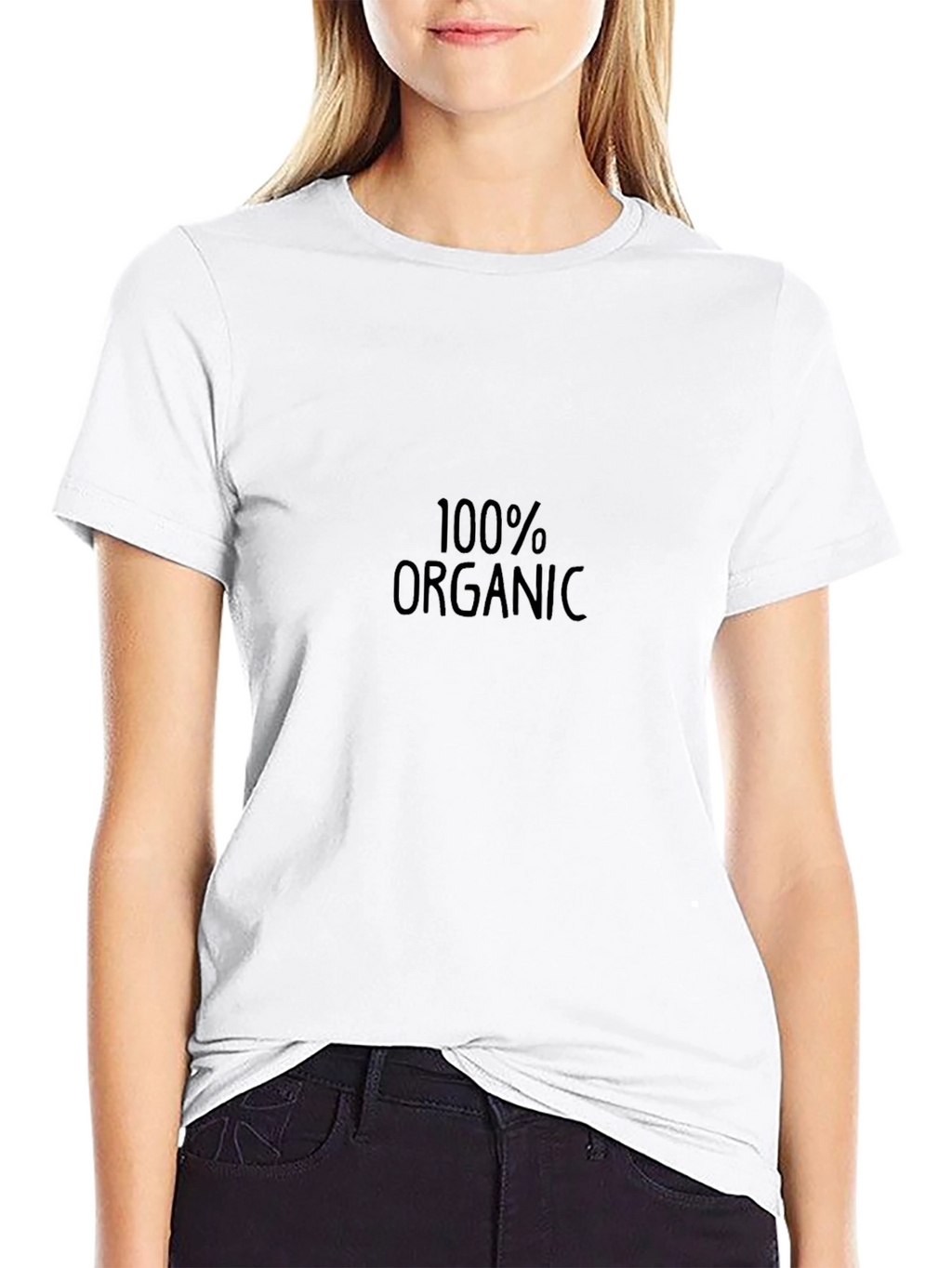 100% Organic Black Cotton T-Shirt