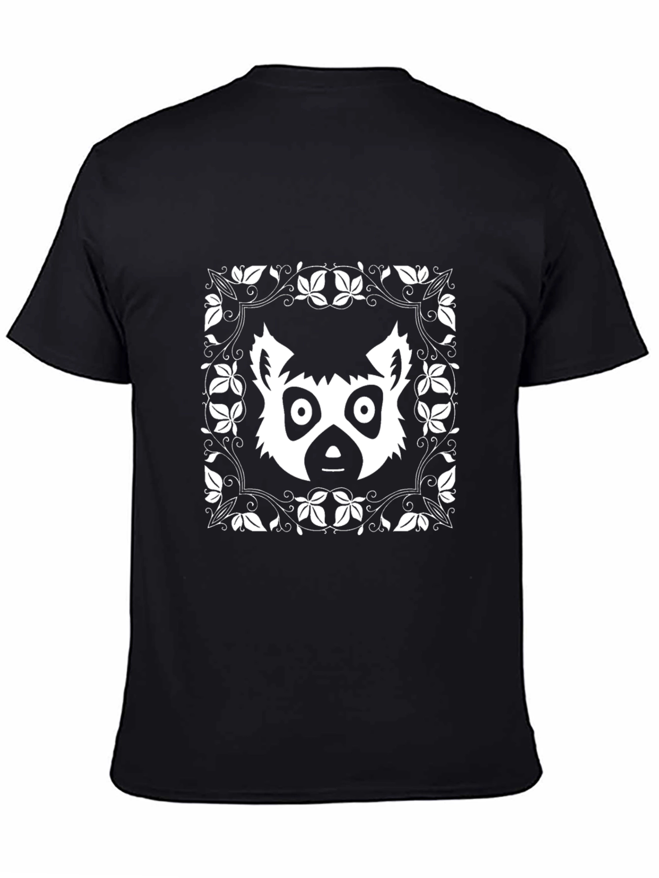 Lemur Graphic Tee - Black Cotton Blend
