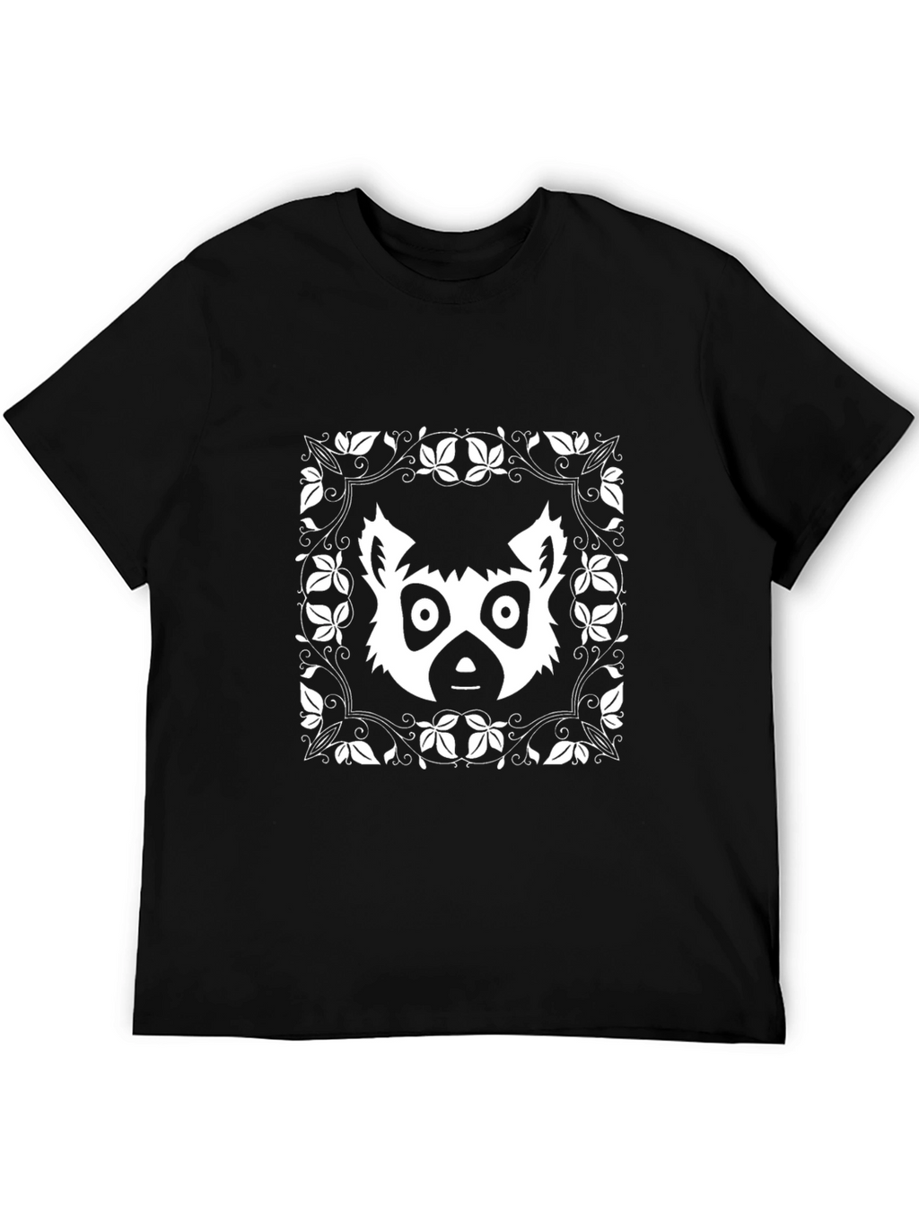 Lemur Graphic Tee - Black Cotton Blend