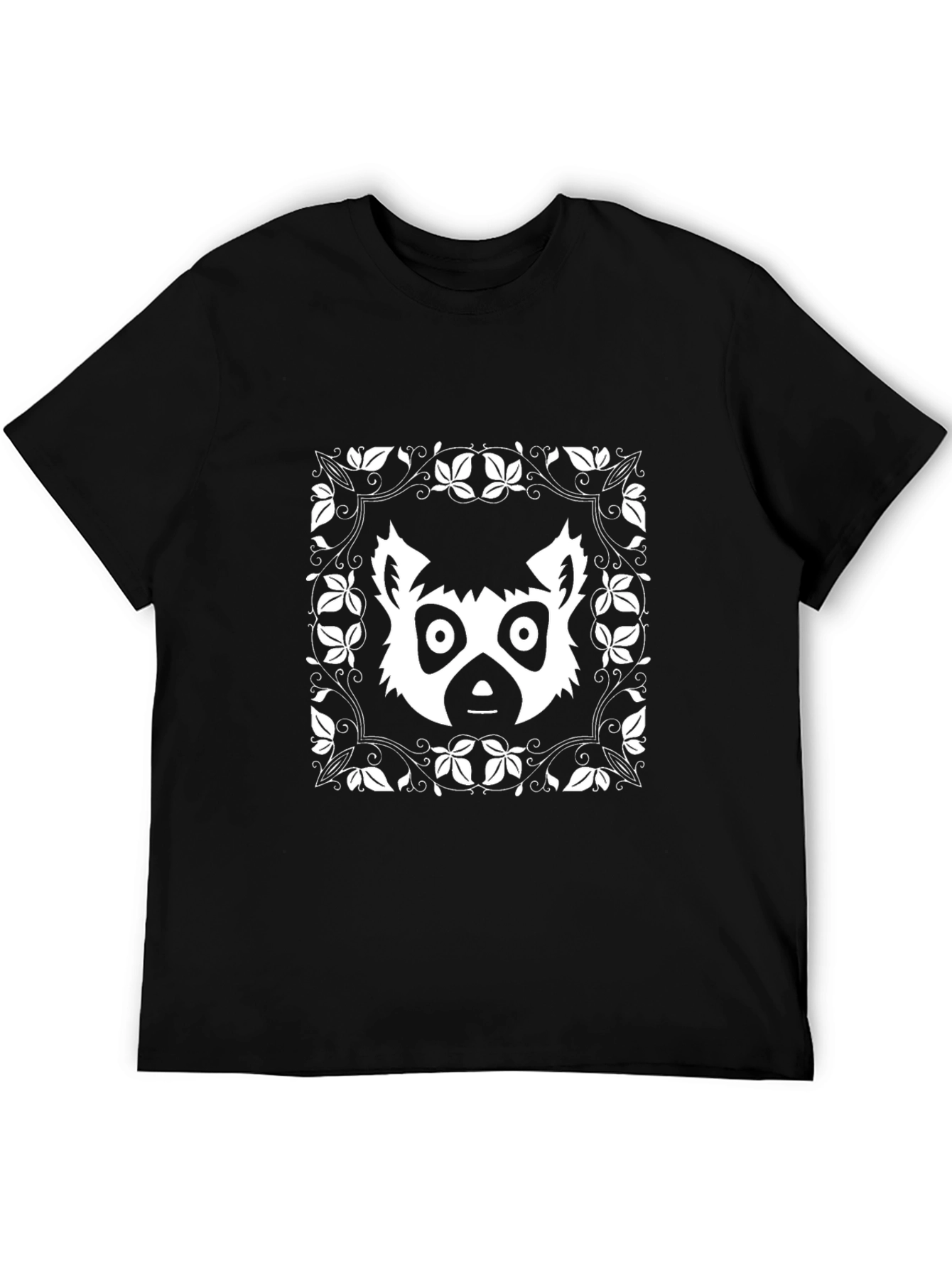 Lemur Graphic Tee - Black Cotton Blend