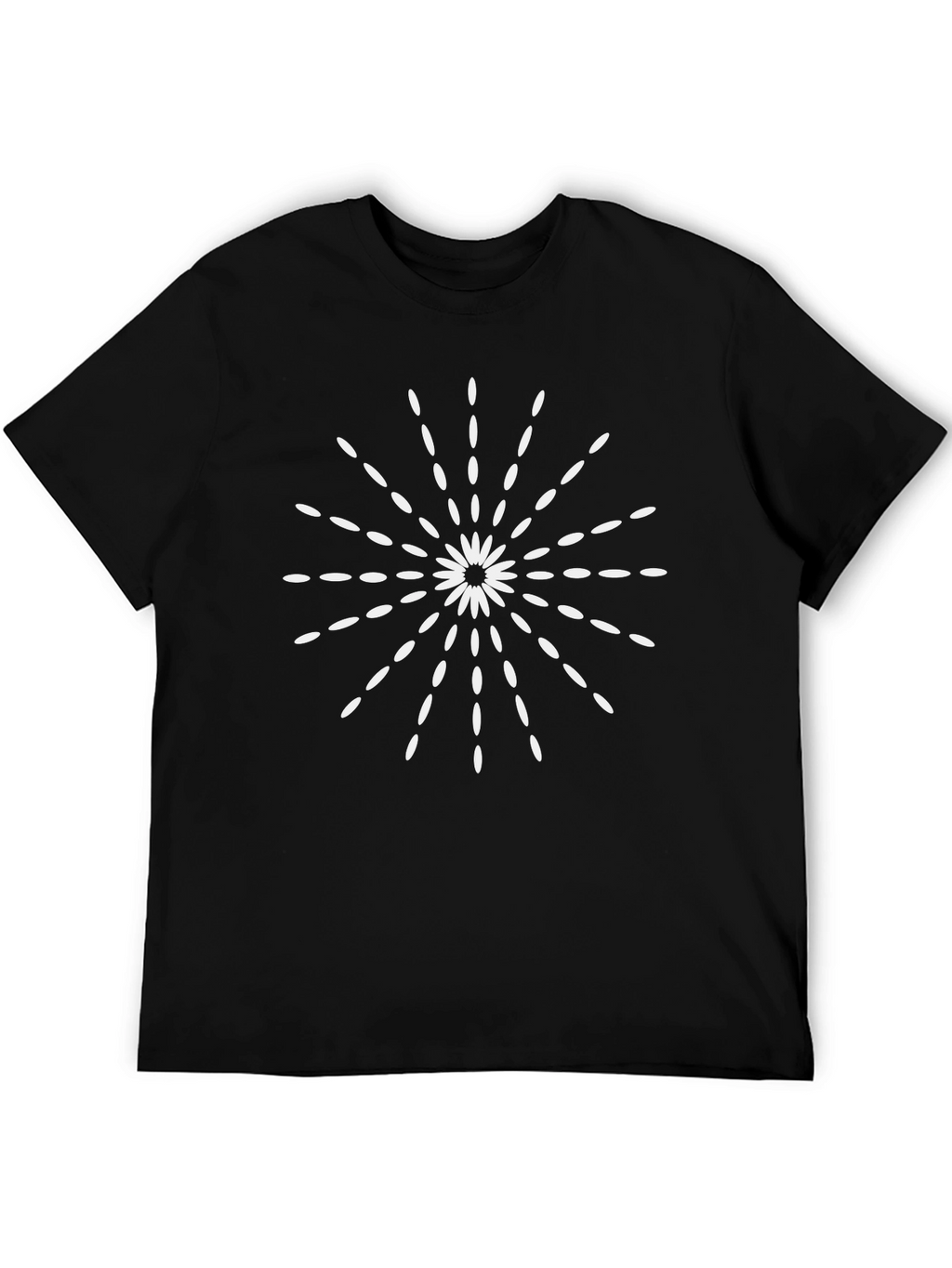 Modern Burst Graphic Black T-Shirt