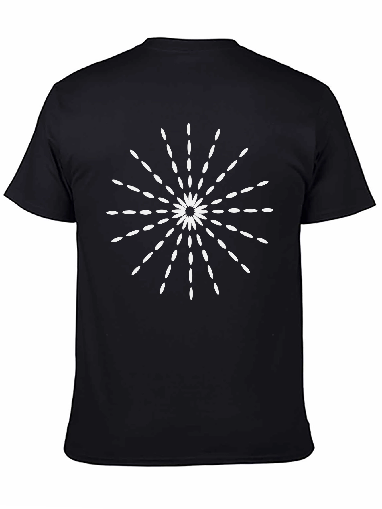 Modern Burst Graphic Black T-Shirt